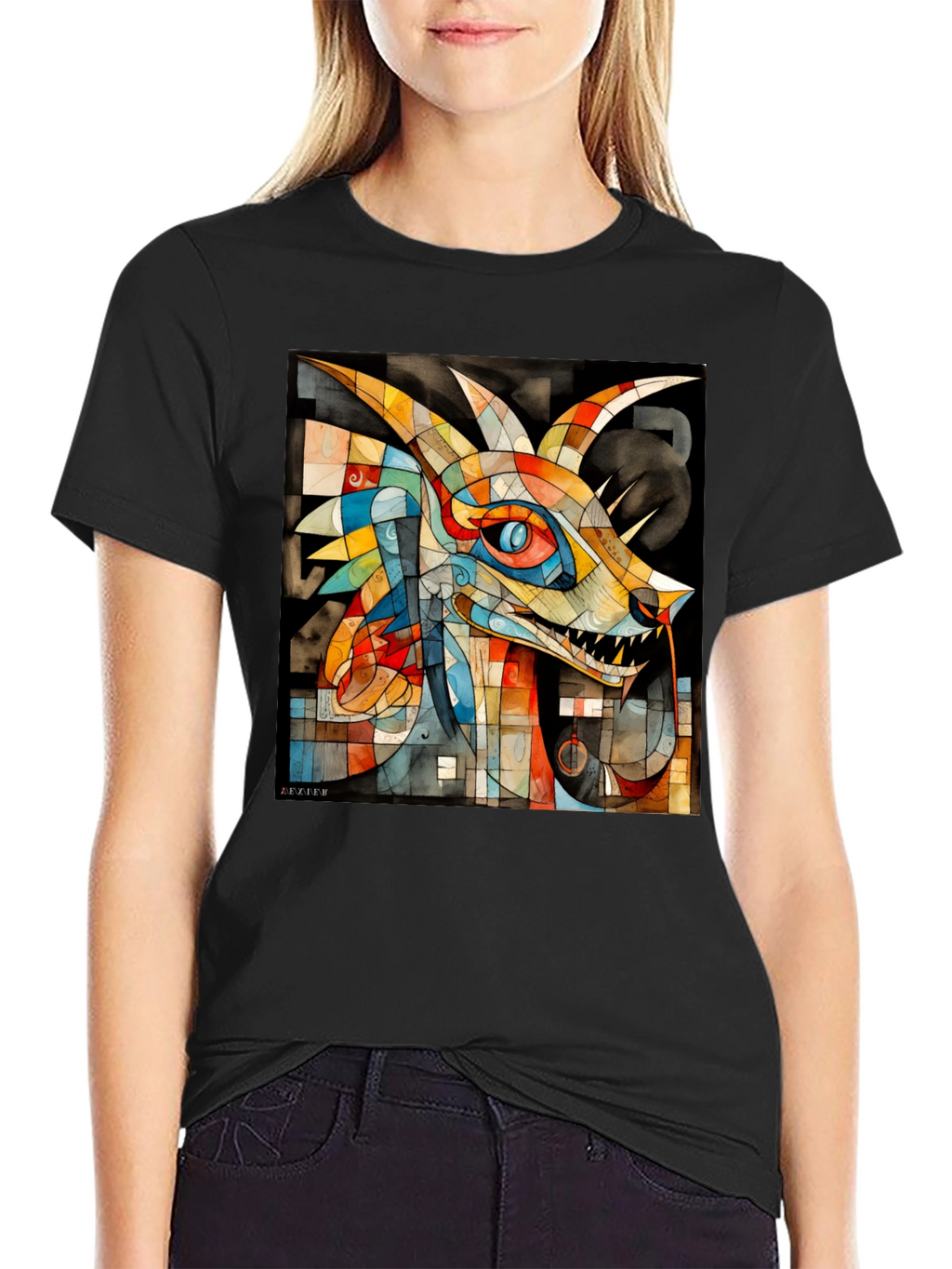 Abstract Dragon Graphic Tee