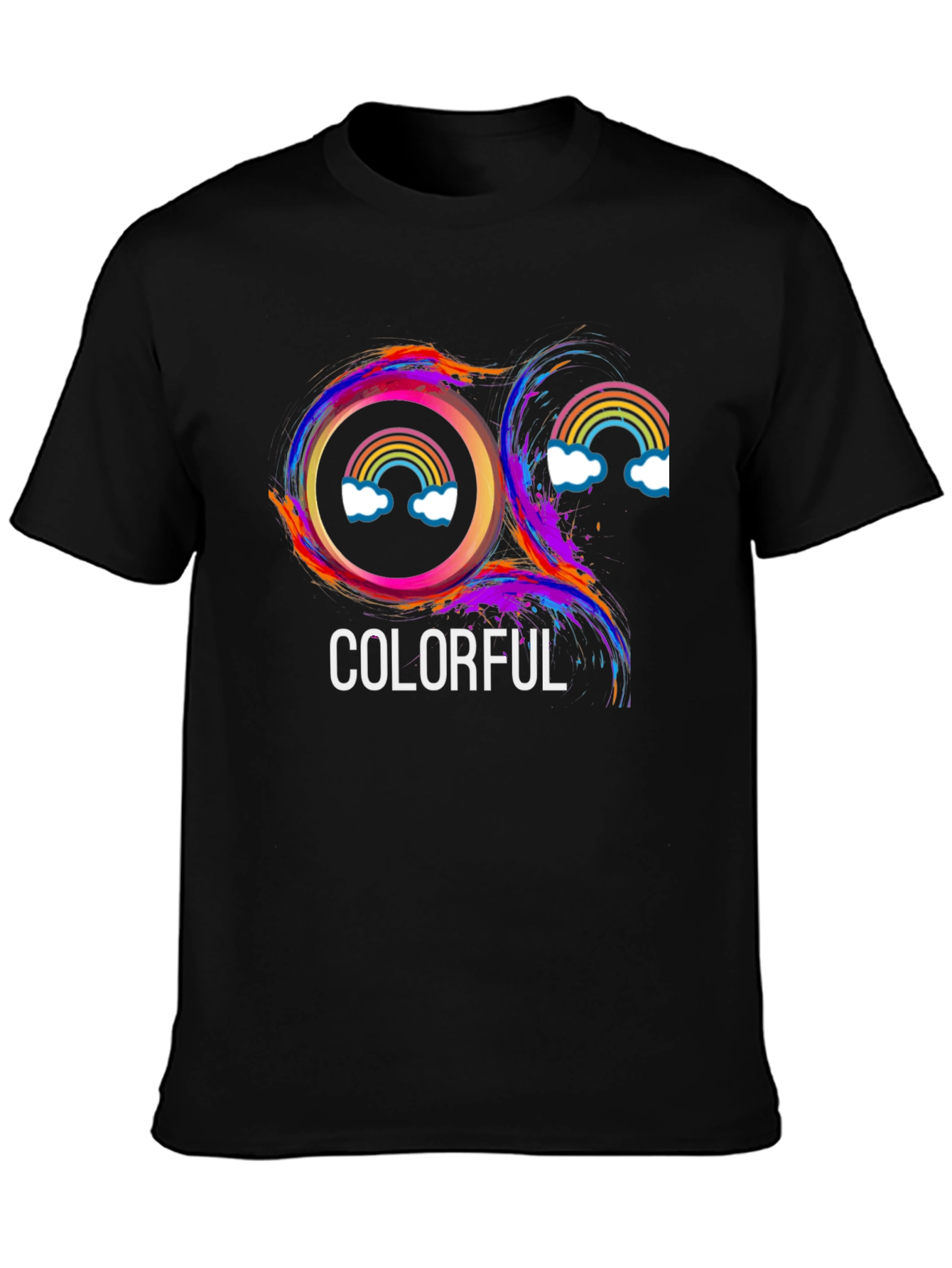 Colorful Rainbow Graphic Tee - Unique Design