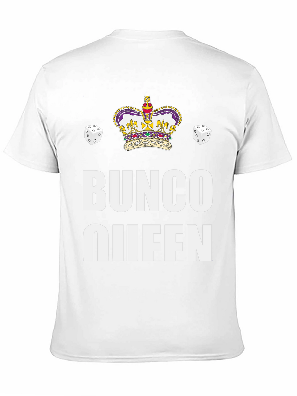 Bunco Queen Black T-Shirt with Crown & Dice