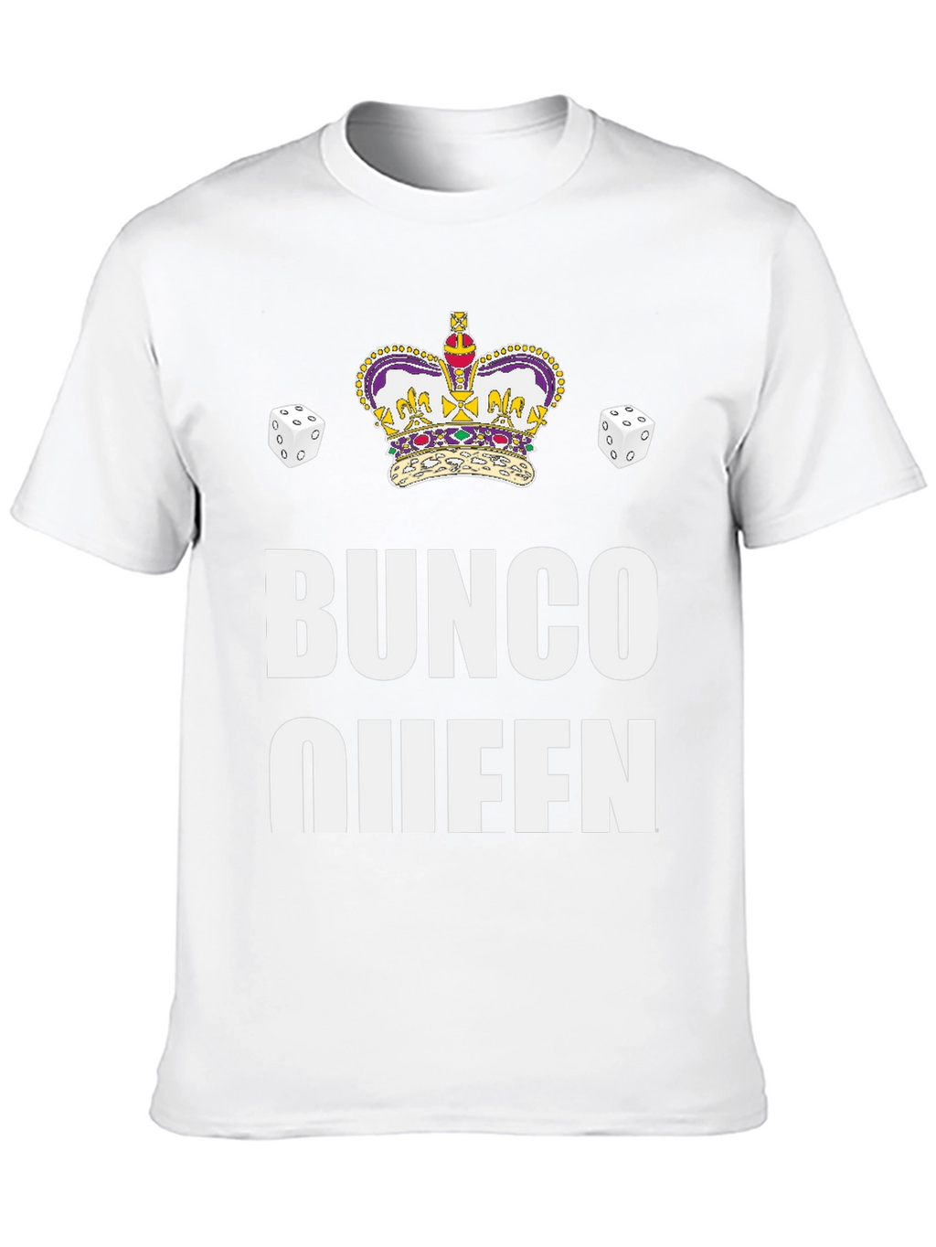 Bunco Queen Black T-Shirt with Crown & Dice