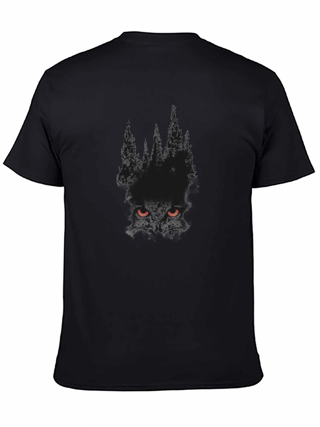 Mens Black Forest Owl Graphic Tee