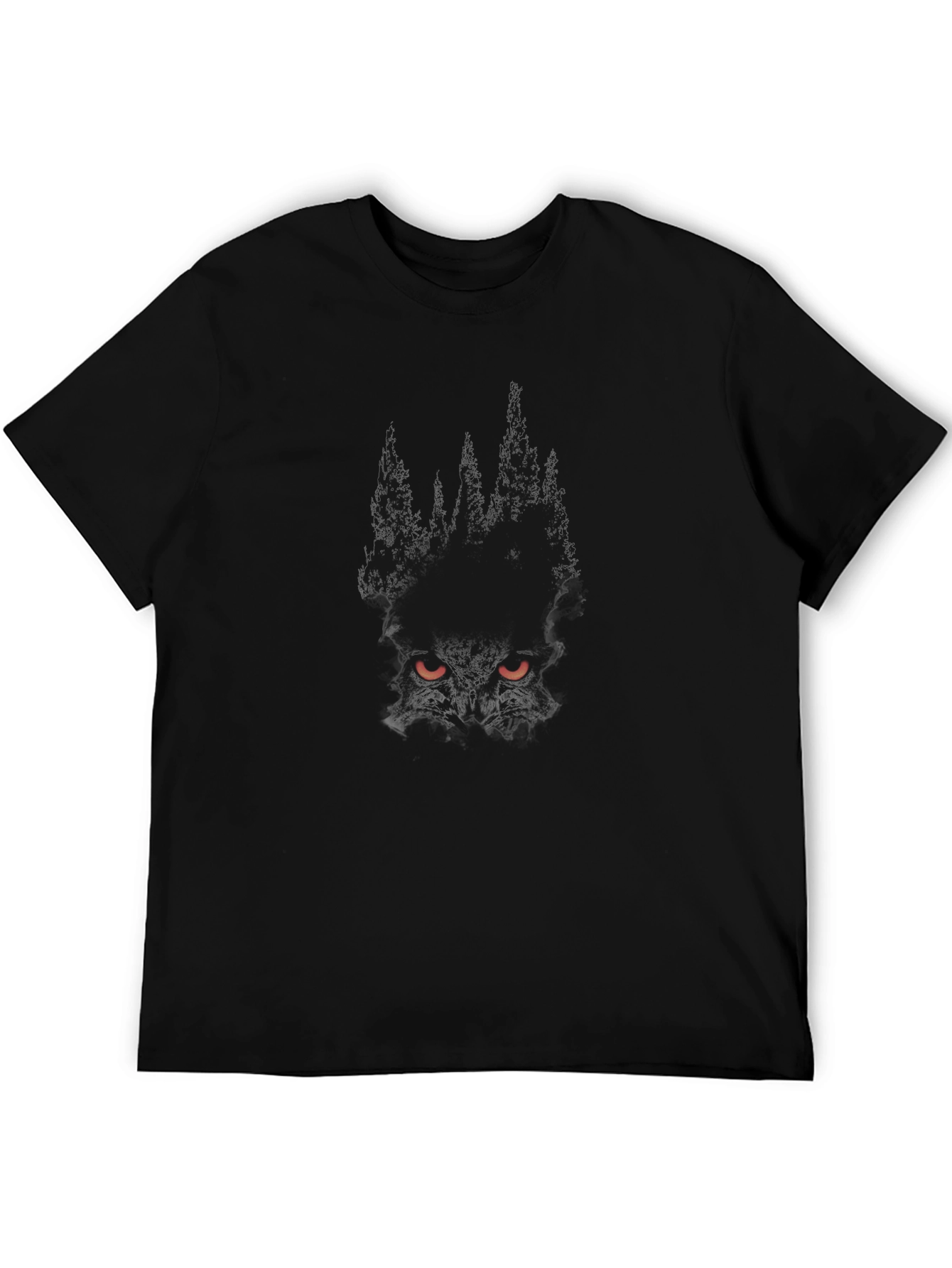 Mens Black Forest Owl Graphic Tee