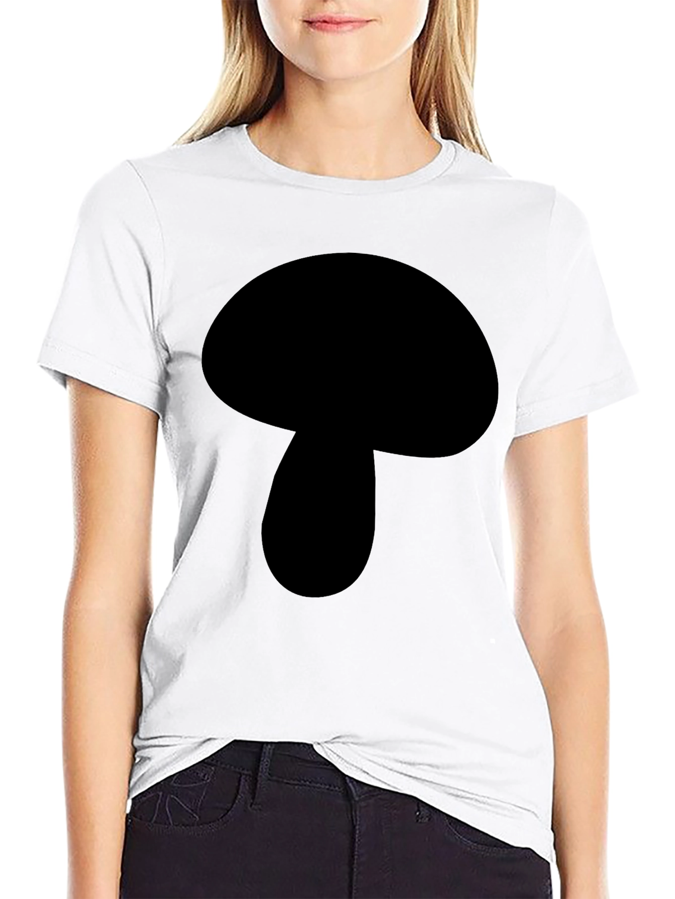 Mushroom Graphic Black T-Shirt - Casual Wear