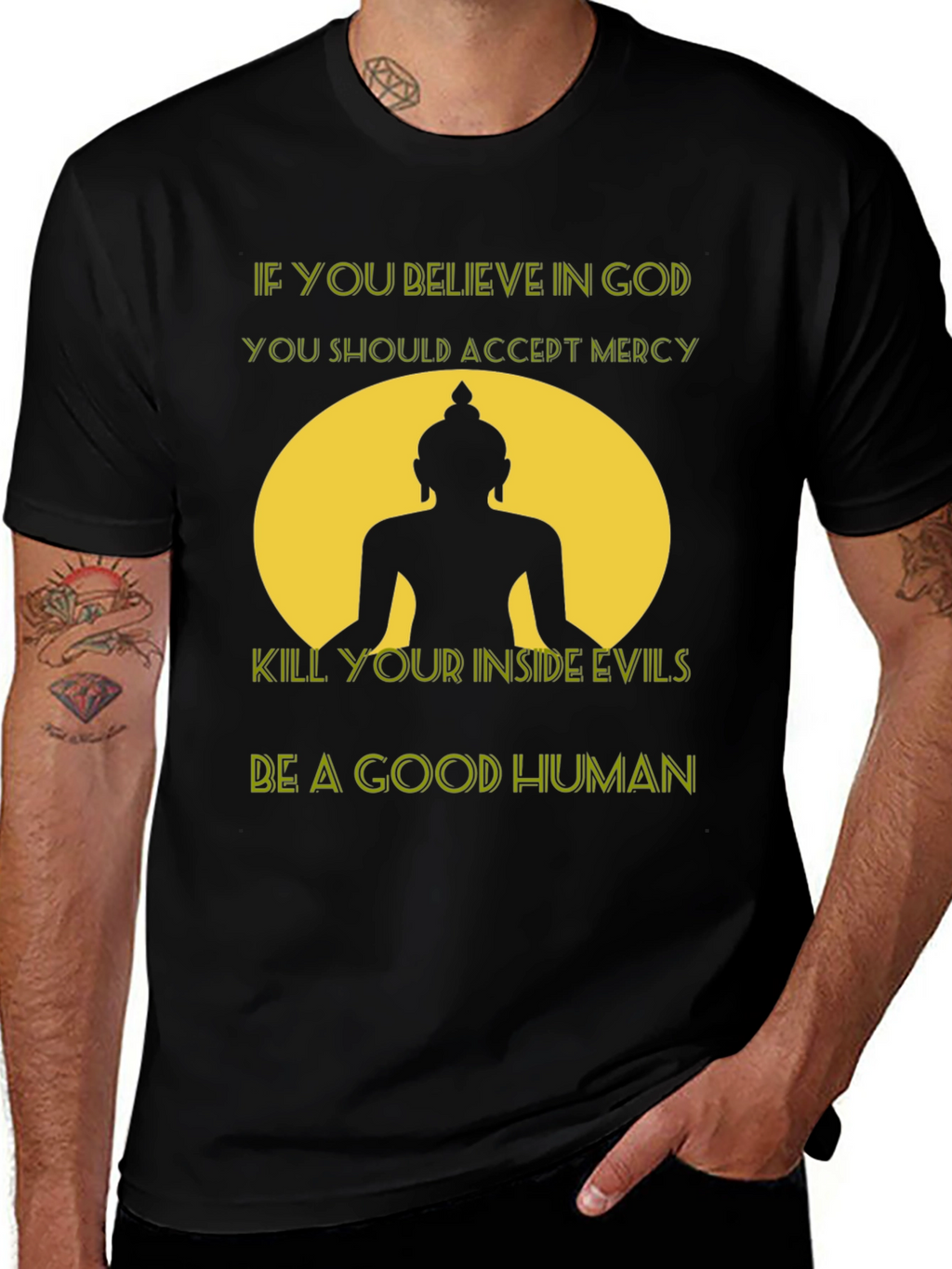 Believe in God T-Shirt - Buddha Graphic Tee