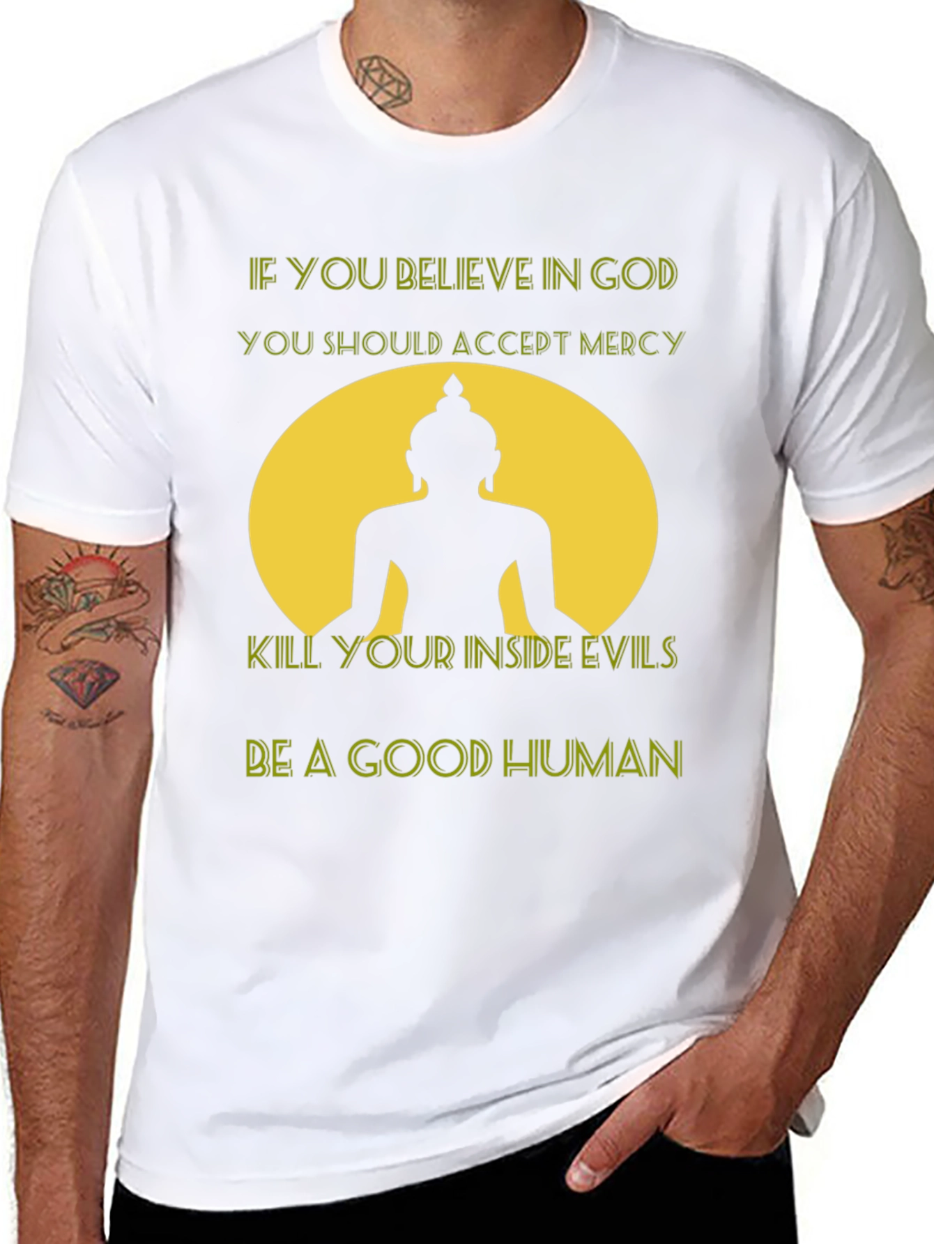 Believe in God T-Shirt - Buddha Graphic Tee