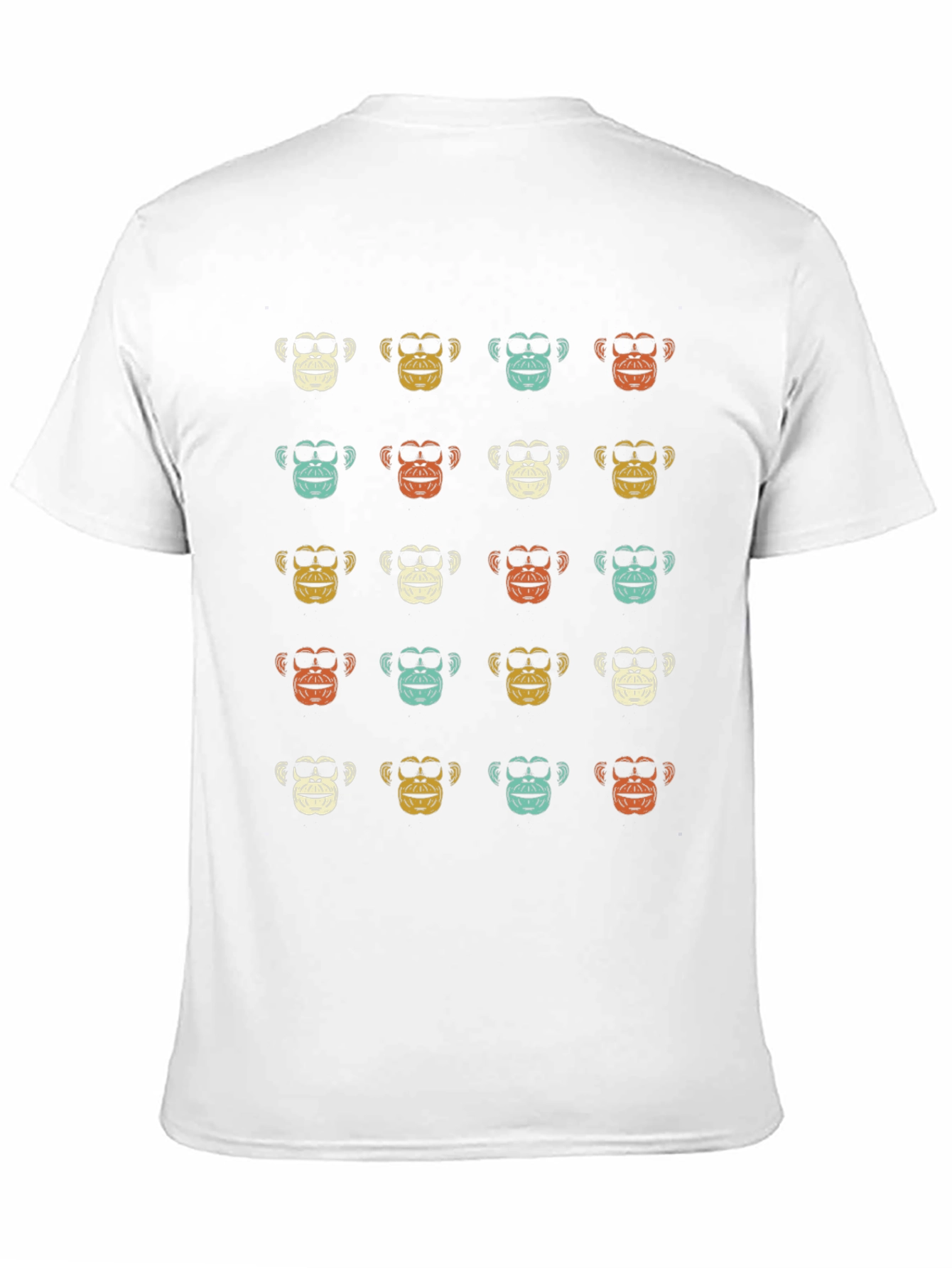 Retro Monkey Pattern T-Shirt