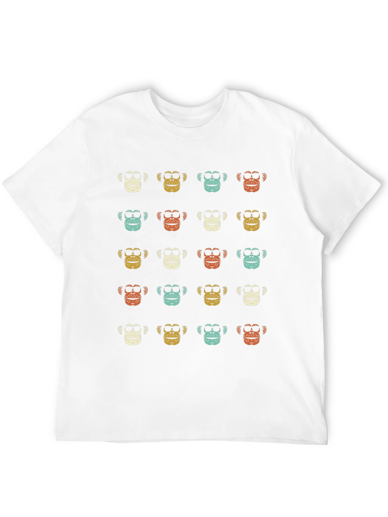 Retro Monkey Pattern T-Shirt