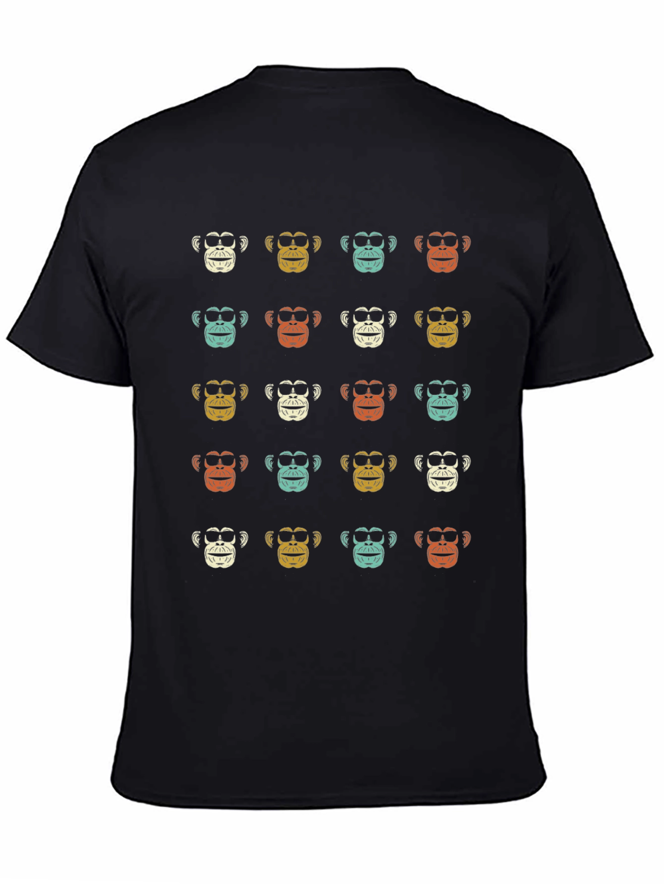 Retro Monkey Pattern T-Shirt