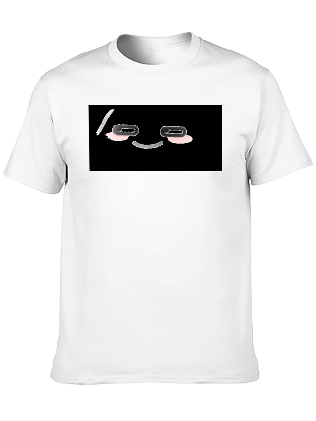 Funny Black T-Shirt with Cartoon Face