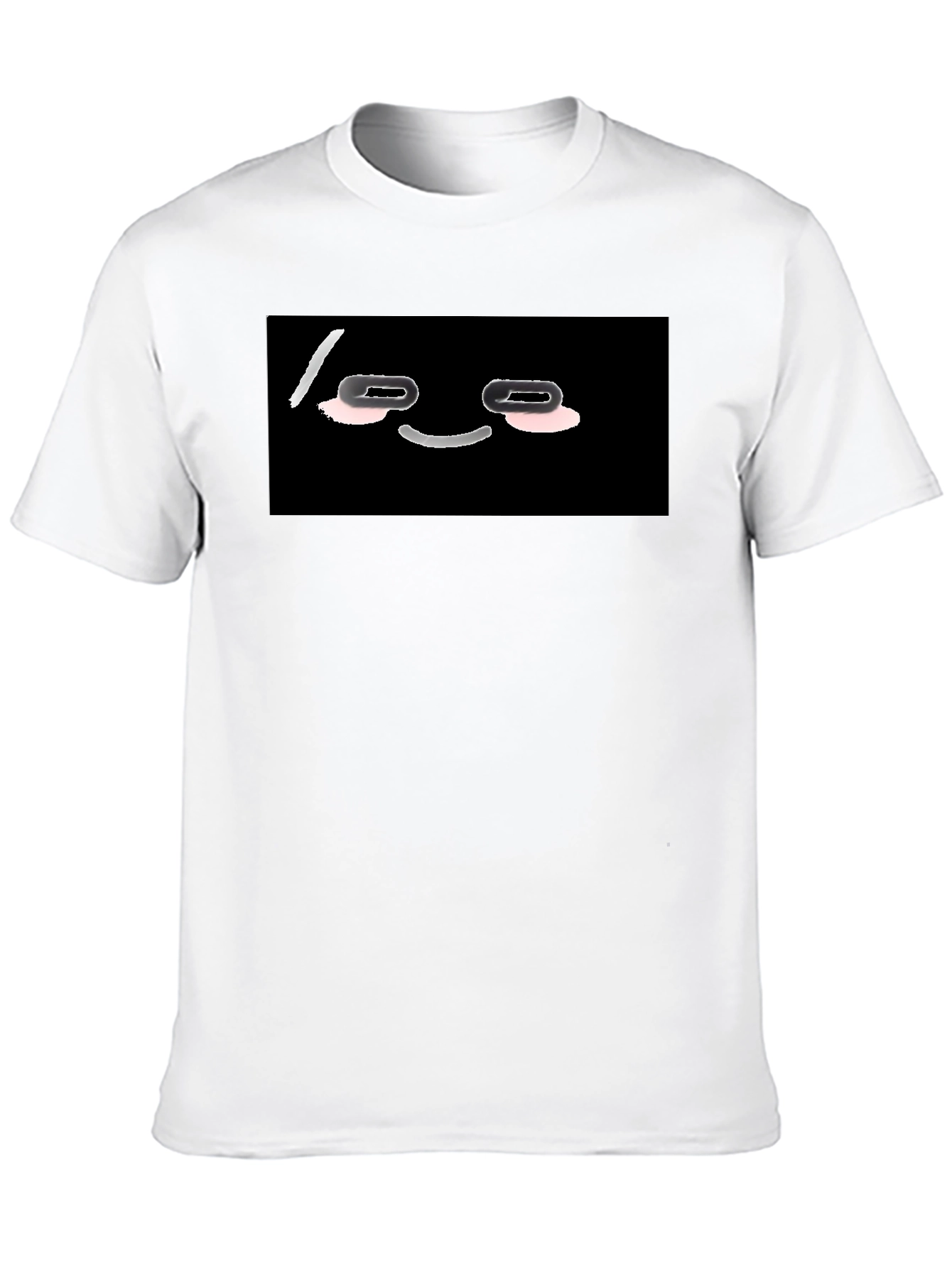 Funny Black T-Shirt with Cartoon Face