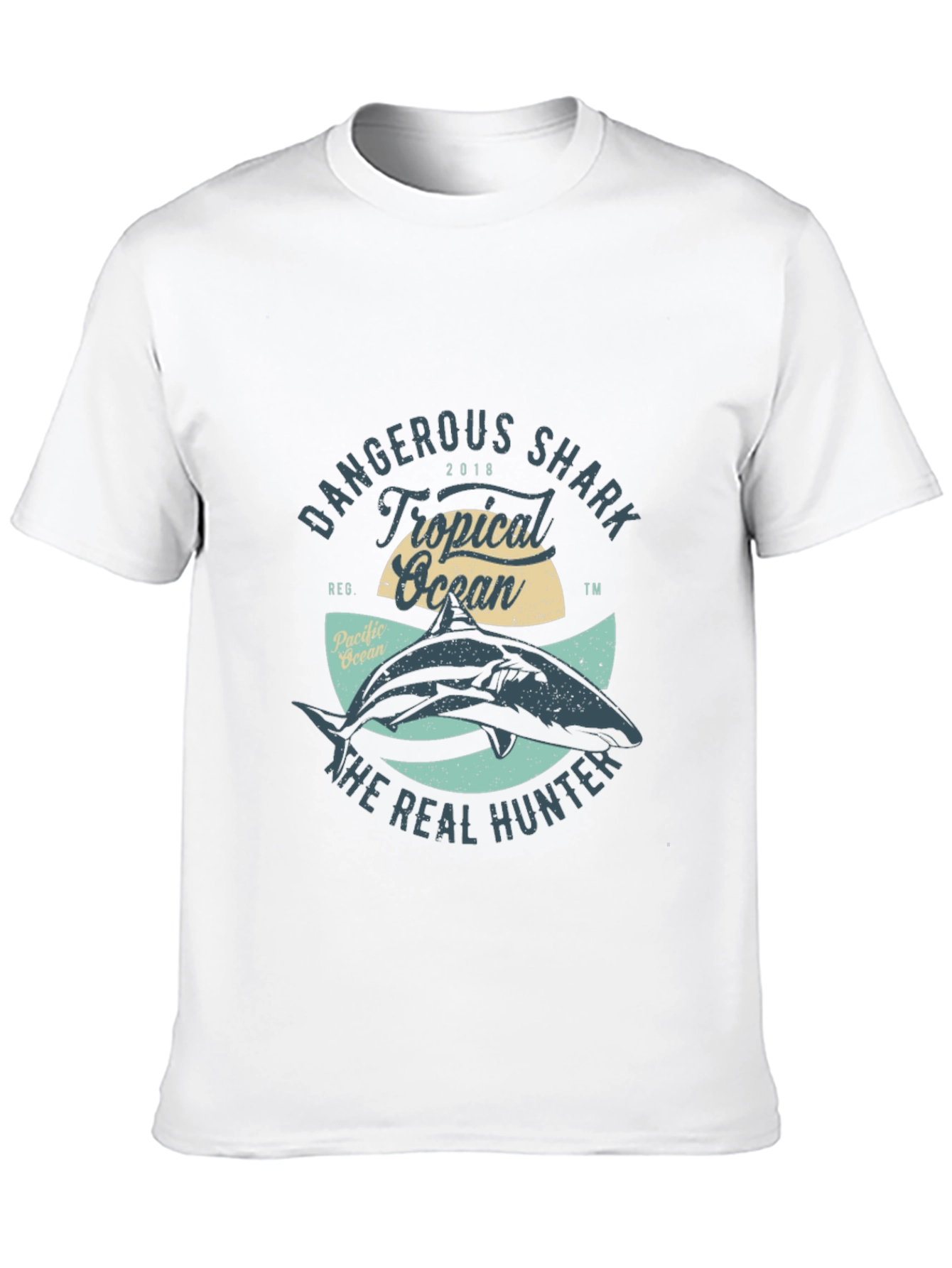 Dangerous Shark Graphic Tee - Tropical Ocean