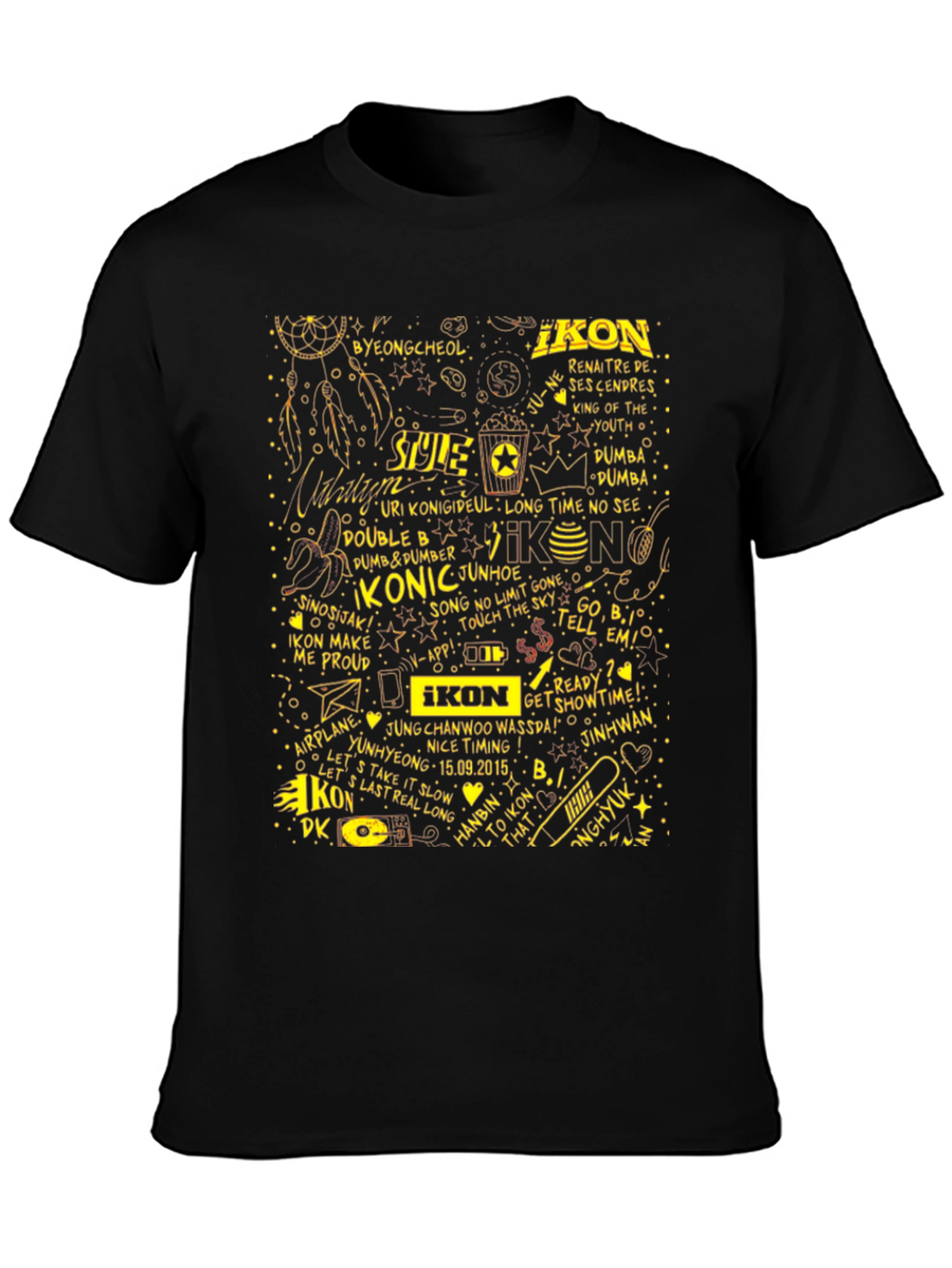 iKON Music Group Graphic Print Black T-Shirt