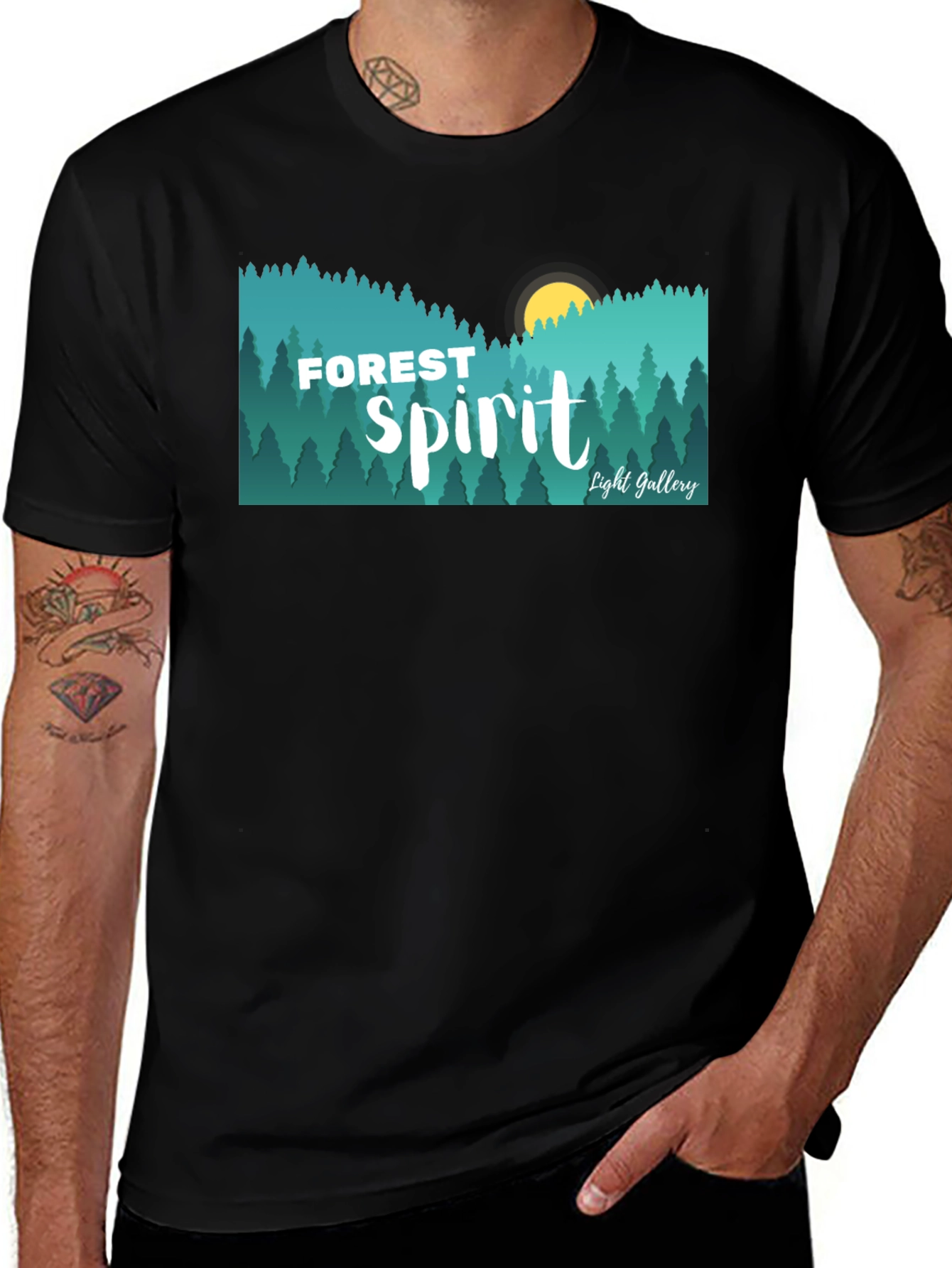 Forest Spirit Graphic Tee - Nature Inspired Design