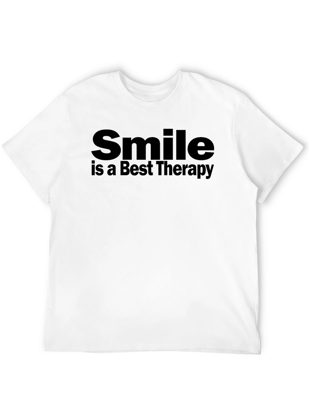 Smile Is Best Therapy Mens Black T-Shirt