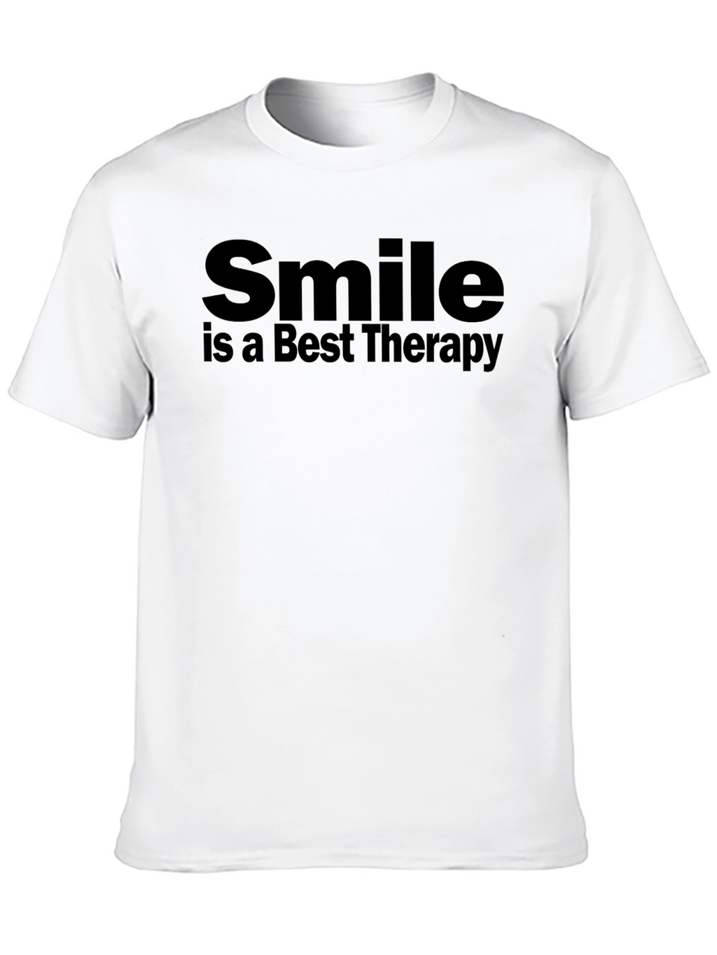 Smile Is Best Therapy Mens Black T-Shirt