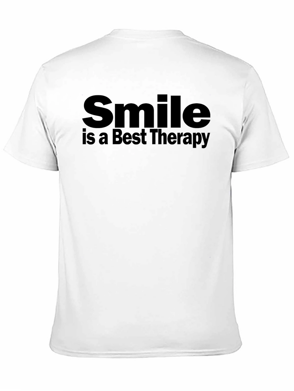 Smile Is Best Therapy Mens Black T-Shirt