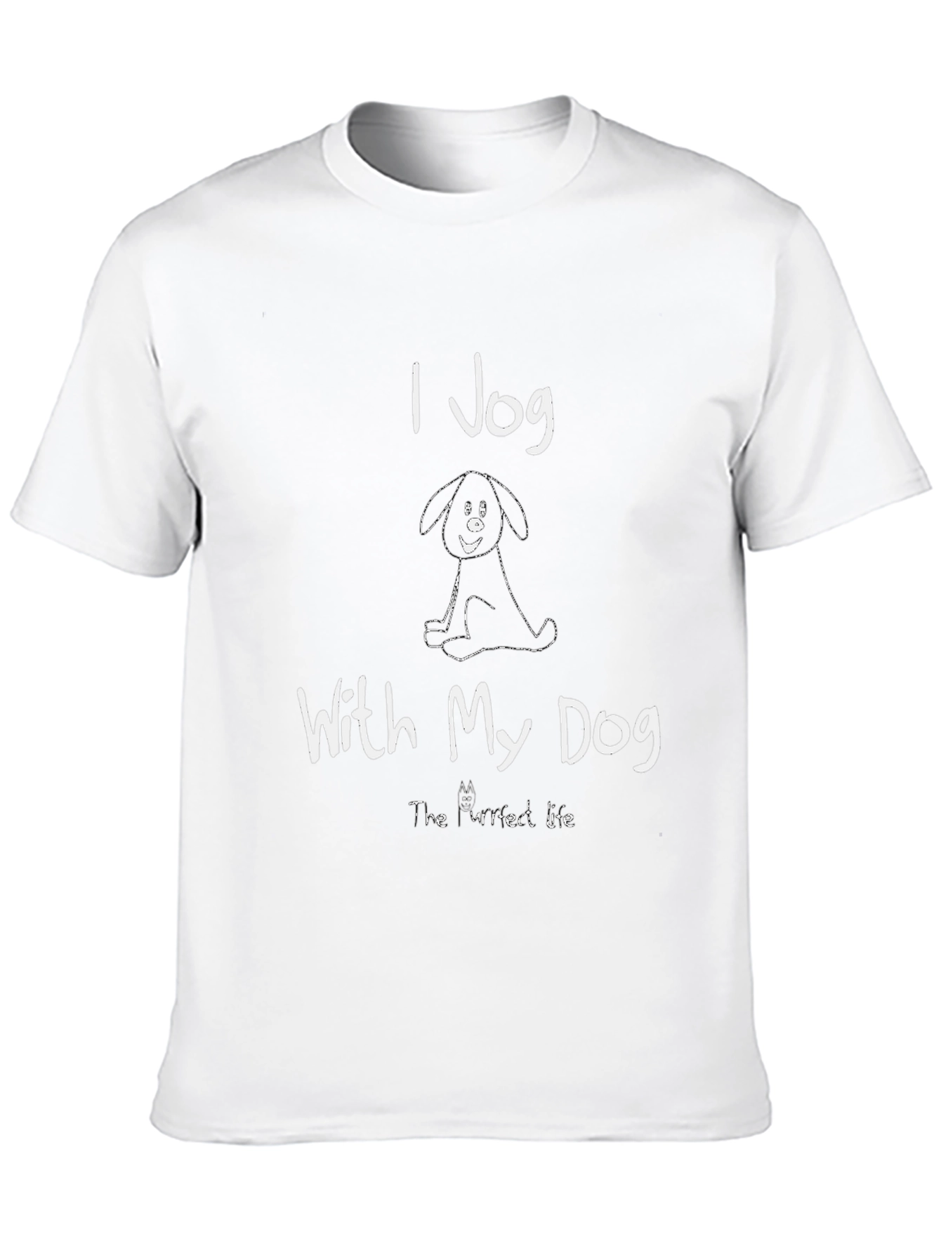 I Jog With My Dog Black T-Shirt