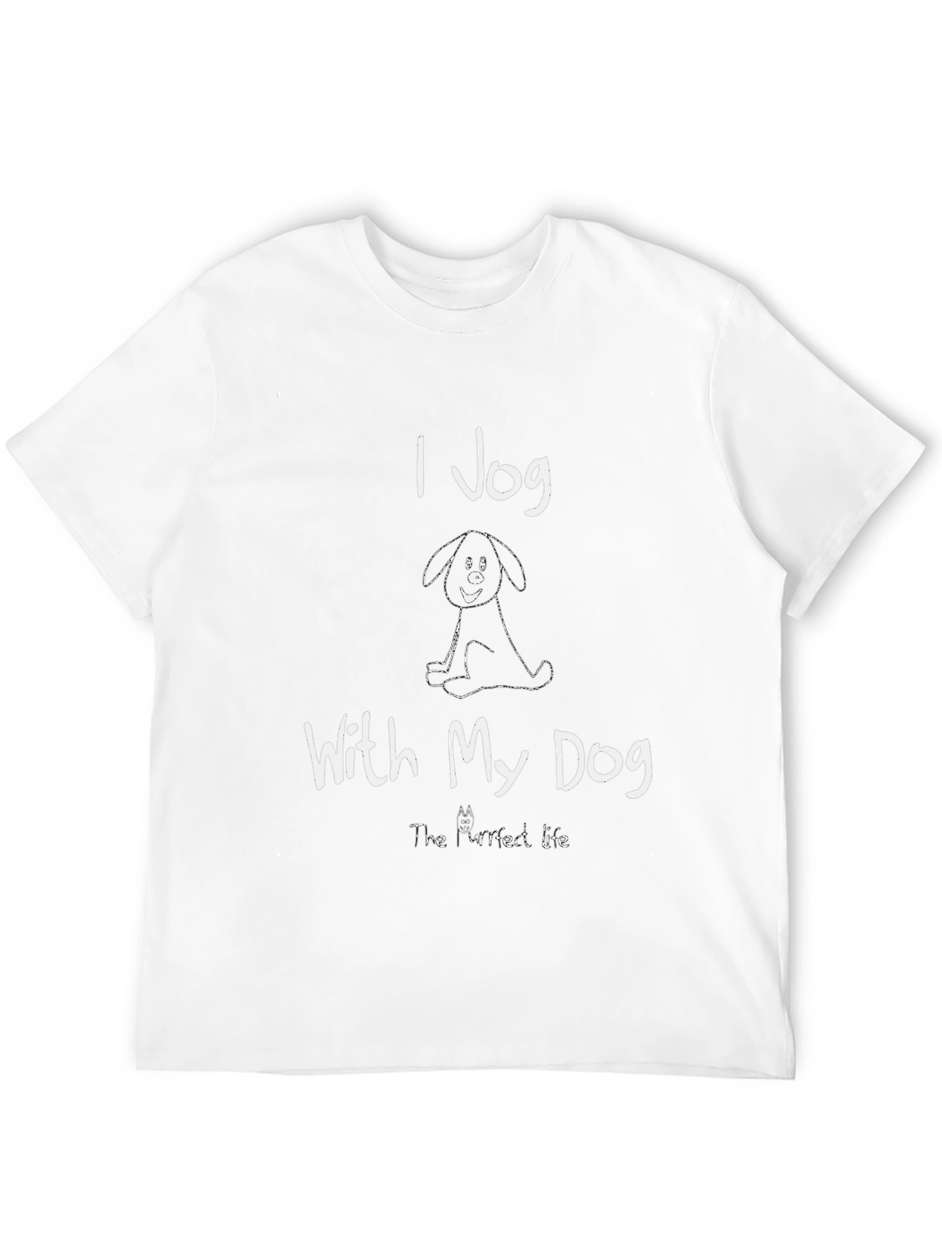 I Jog With My Dog Black T-Shirt