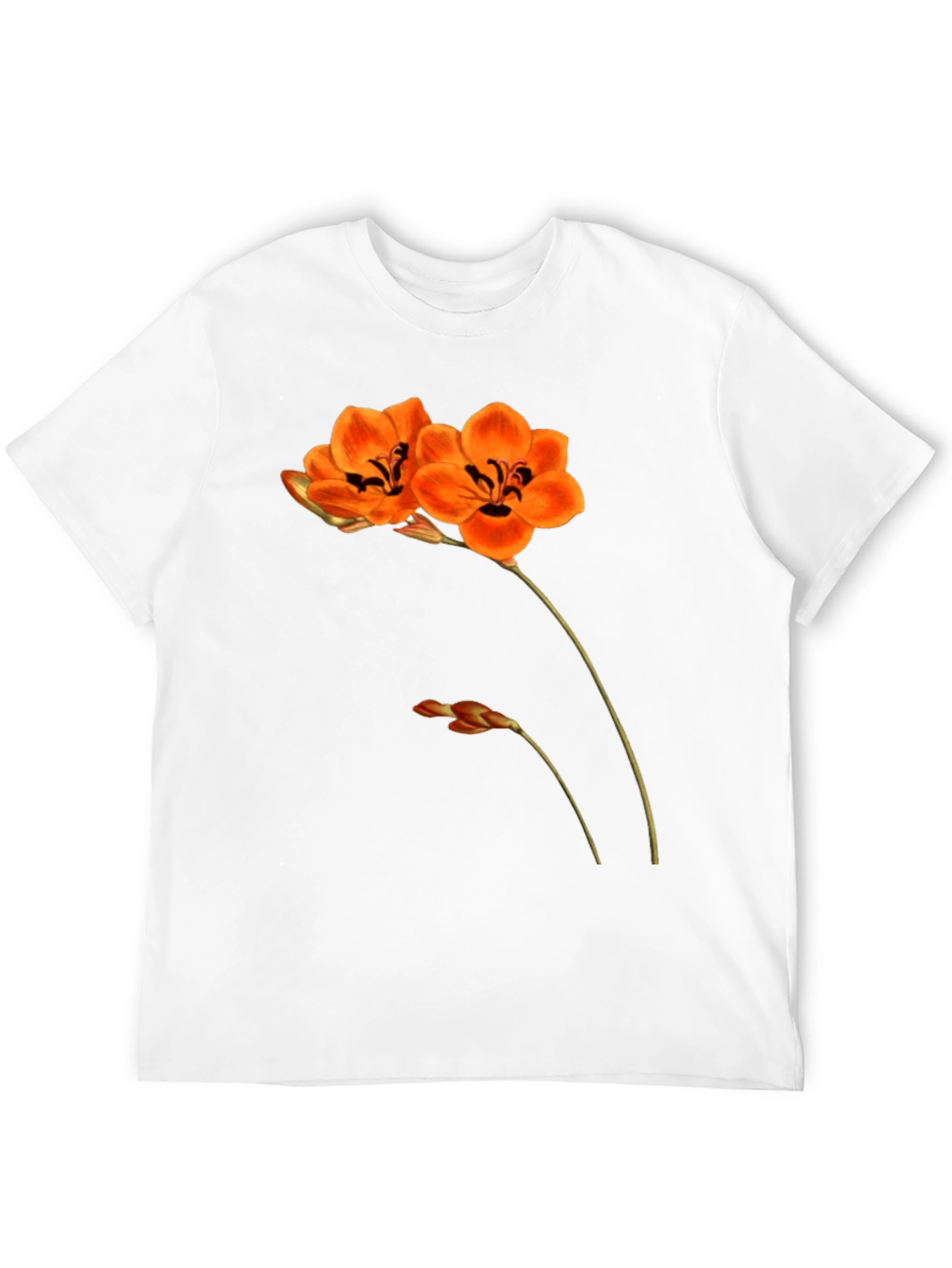 Floral Print Black T-Shirt