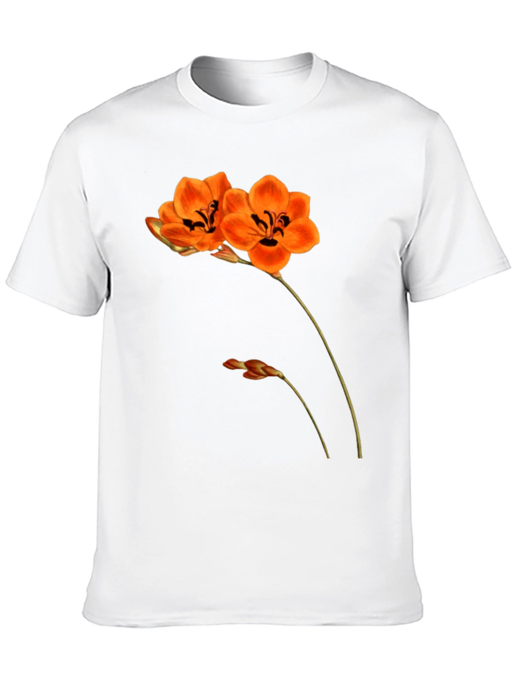 Floral Print Black T-Shirt