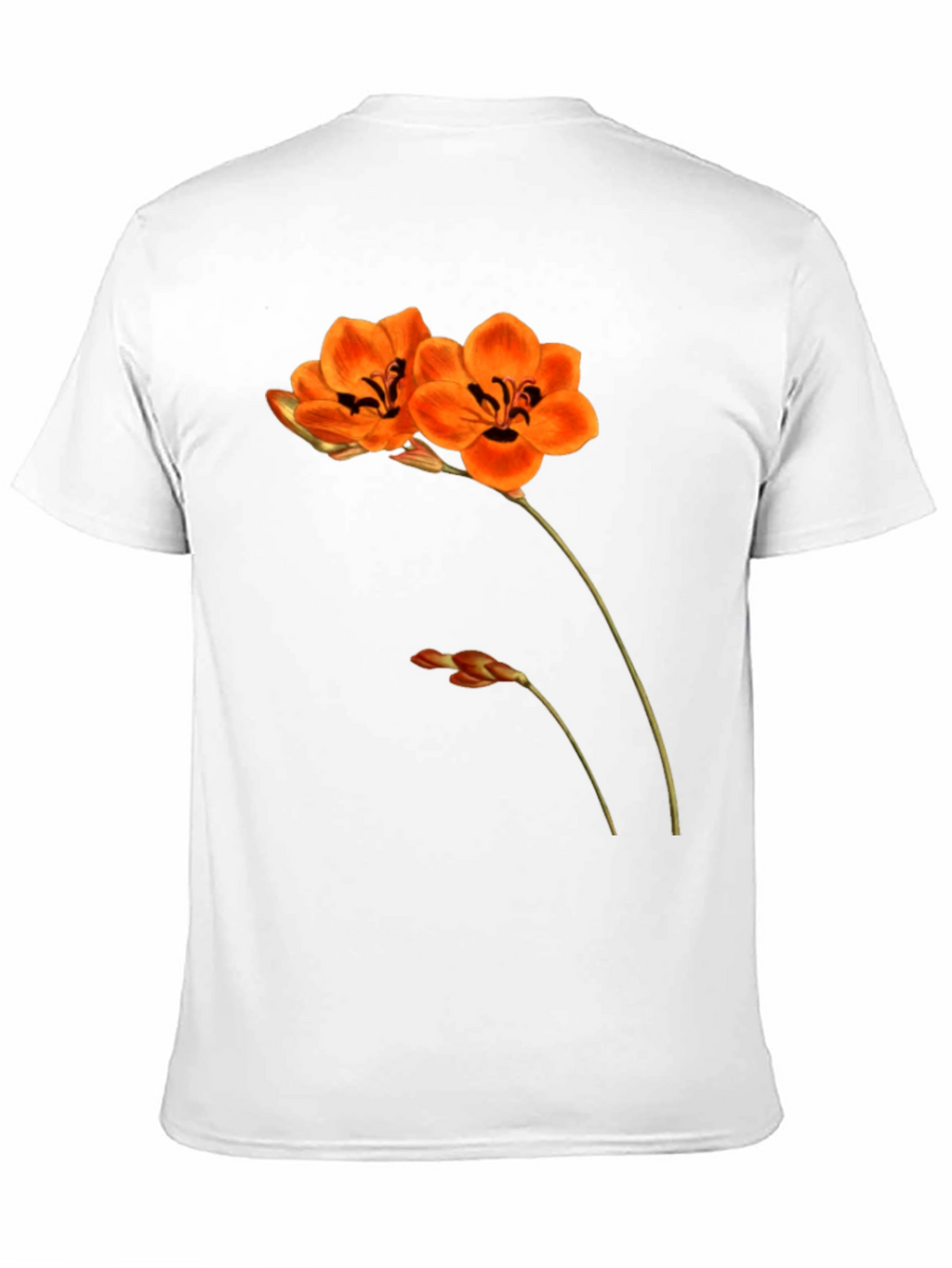 Floral Print Black T-Shirt