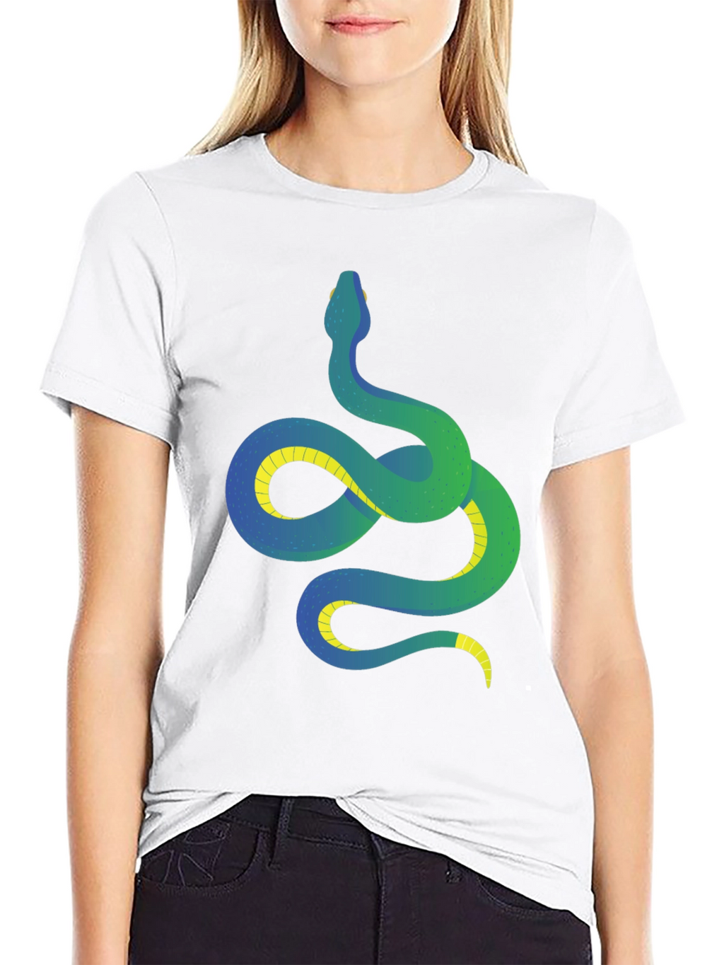 Snake Graphic T-Shirt - Mens Black Tee