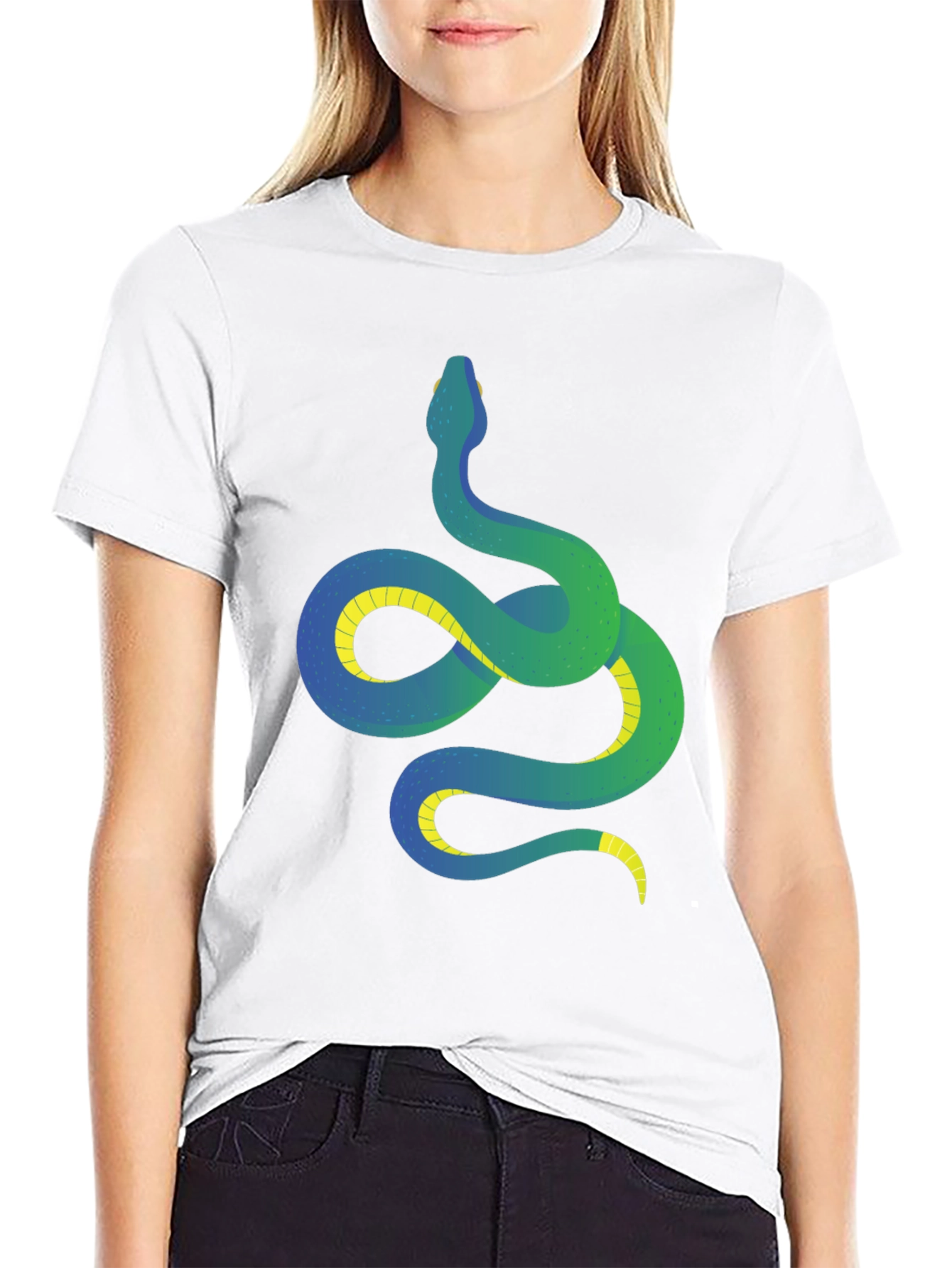 Snake Graphic T-Shirt - Mens Black Tee