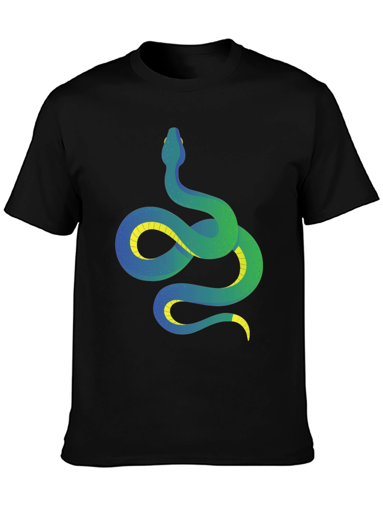 Snake Graphic T-Shirt - Mens Black Tee