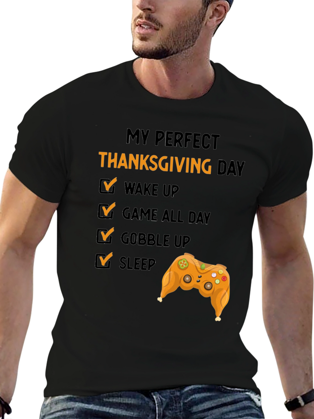 Perfect Thanksgiving Day Gamer T-Shirt