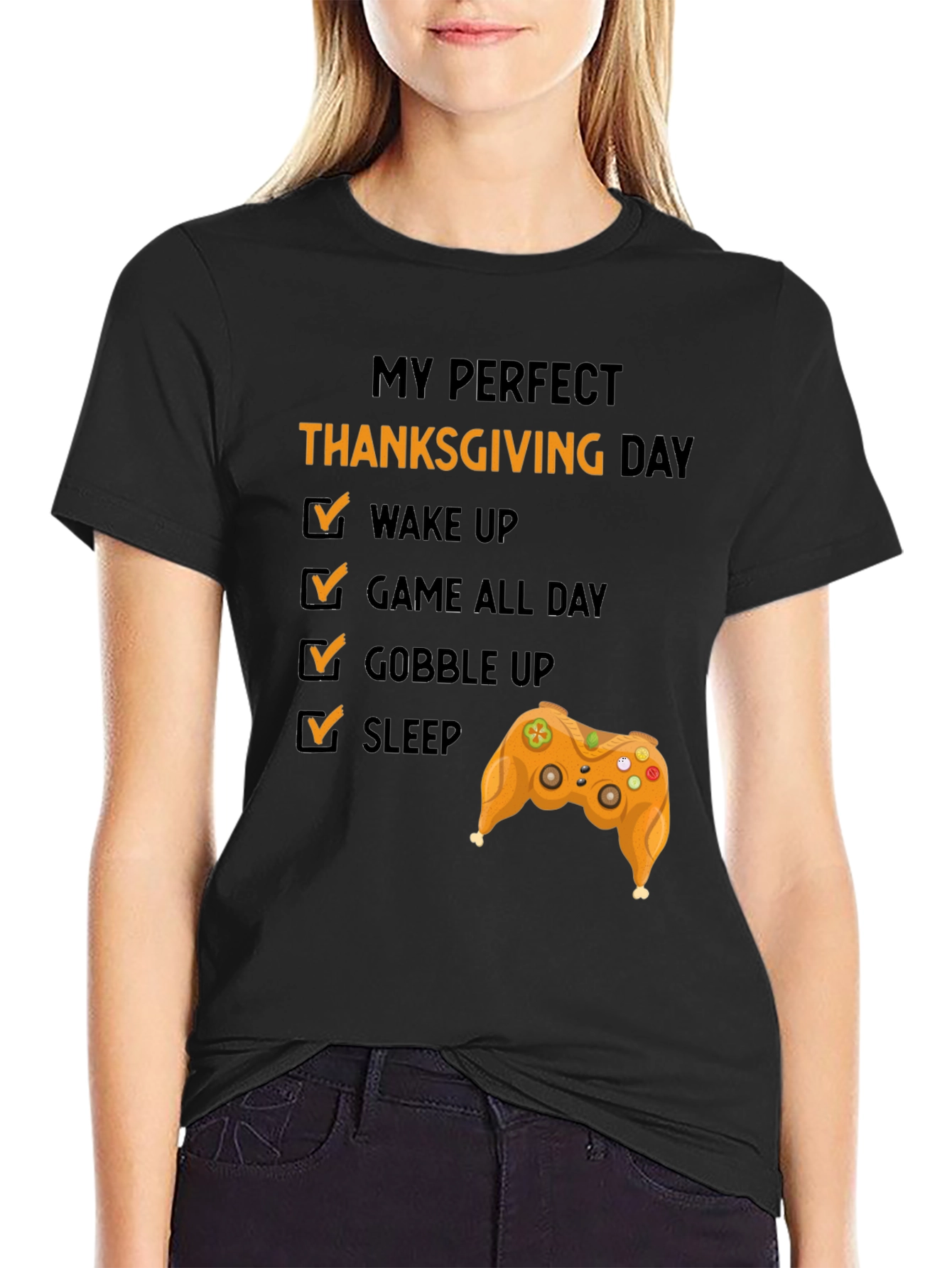 Perfect Thanksgiving Day Gamer T-Shirt