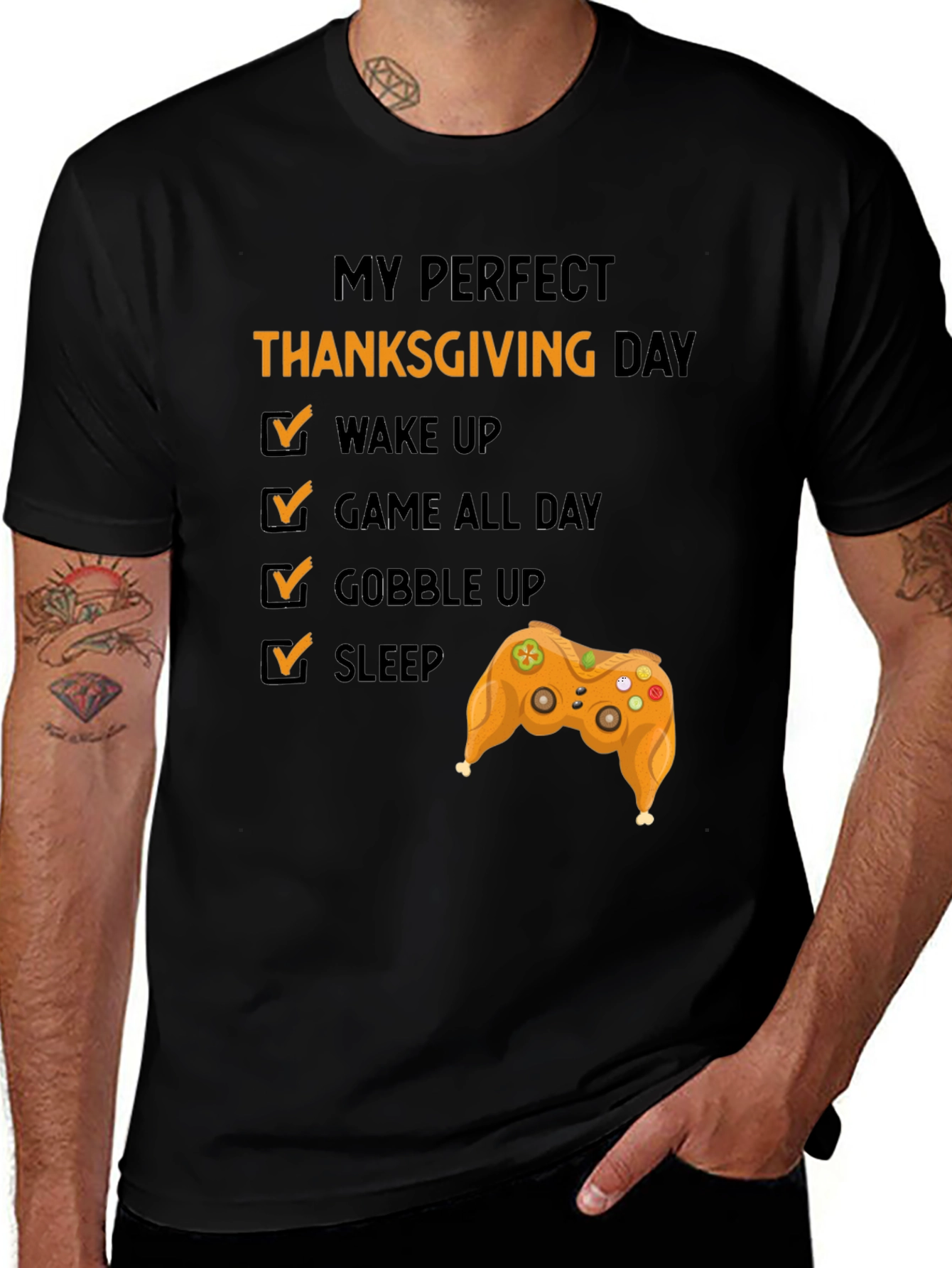 Perfect Thanksgiving Day Gamer T-Shirt