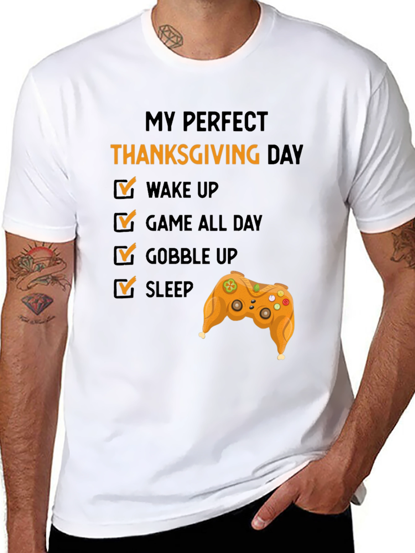 Perfect Thanksgiving Day Gamer T-Shirt