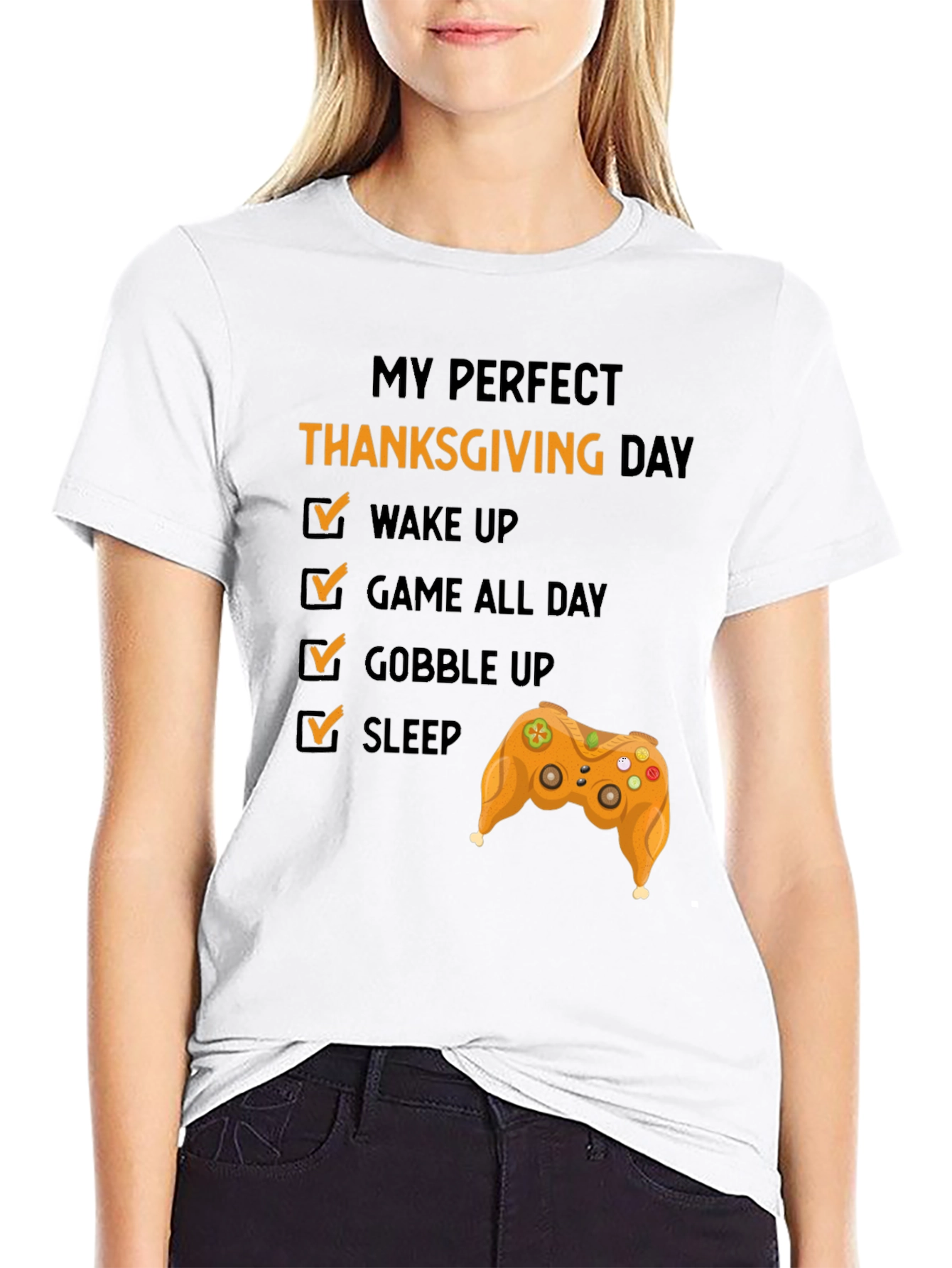 Perfect Thanksgiving Day Gamer T-Shirt