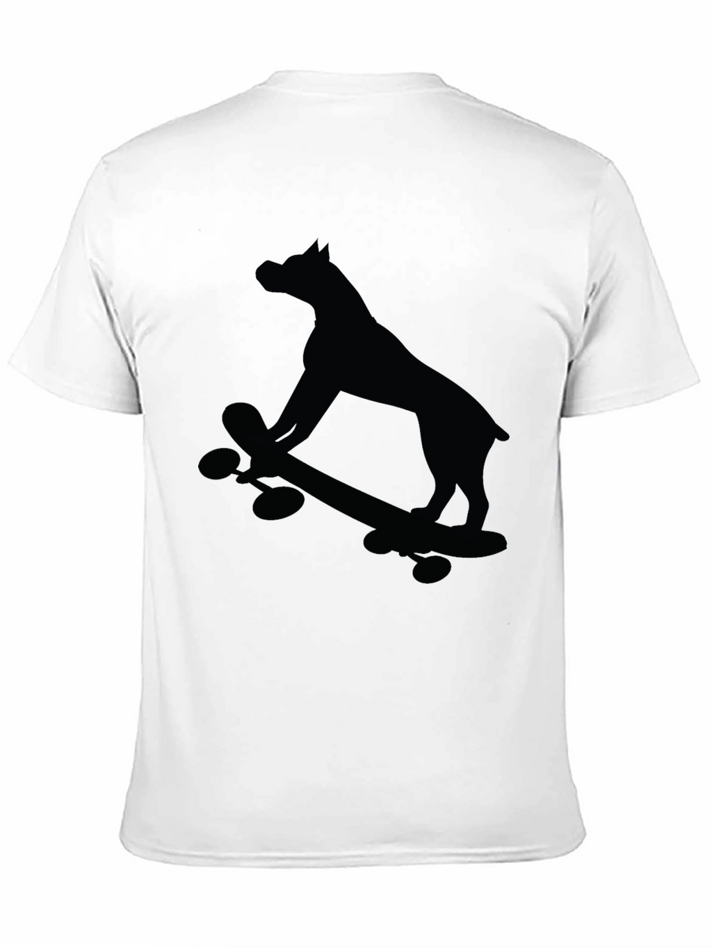 Dog on Skateboard Graphic Tee - Black T-Shirt