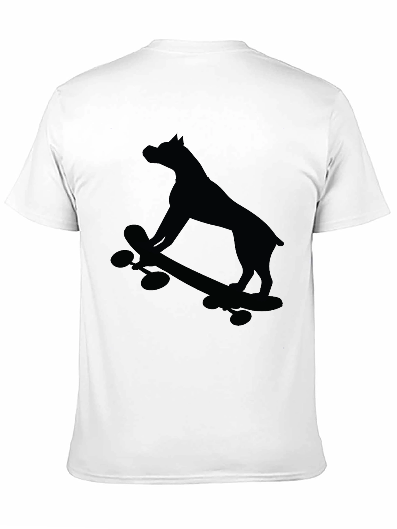 Dog on Skateboard Graphic Tee - Black T-Shirt