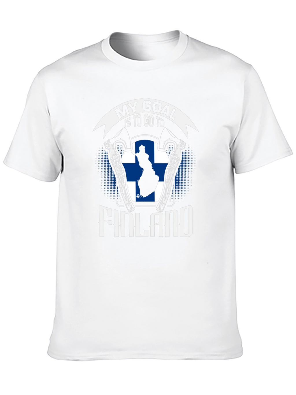 Finland Goal T-Shirt - Axe & Finnish Flag Design