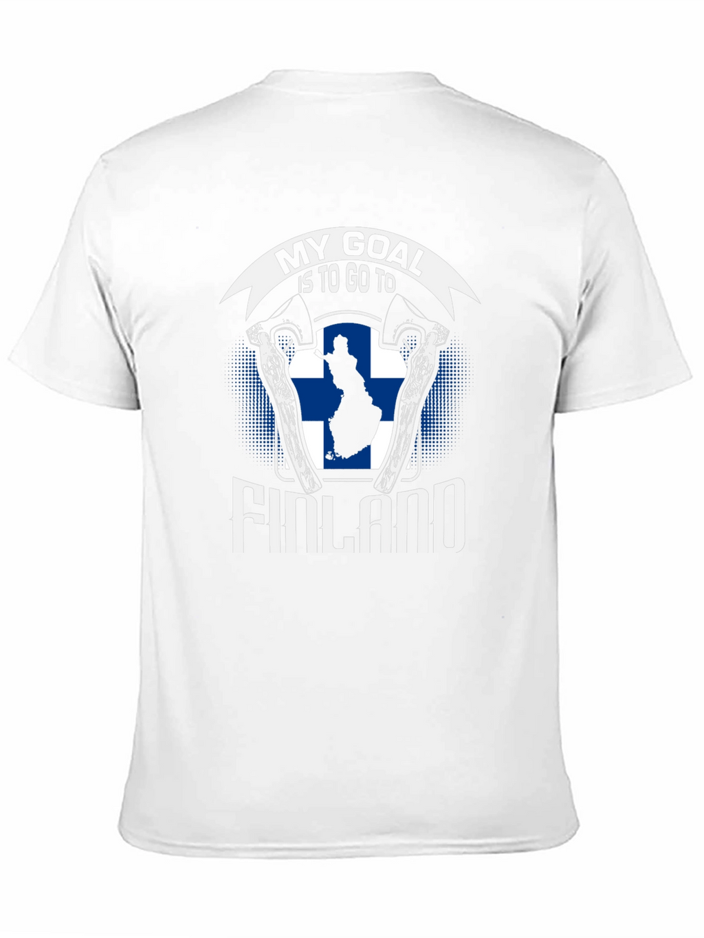 Finland Goal T-Shirt - Axe & Finnish Flag Design