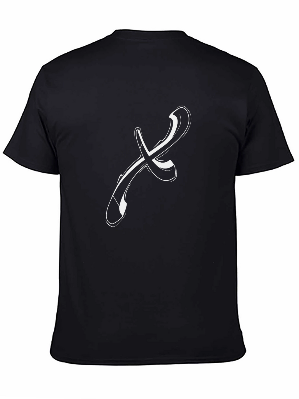 Abstract X Graphic Tee - Stylish Black Cotton T-Shirt