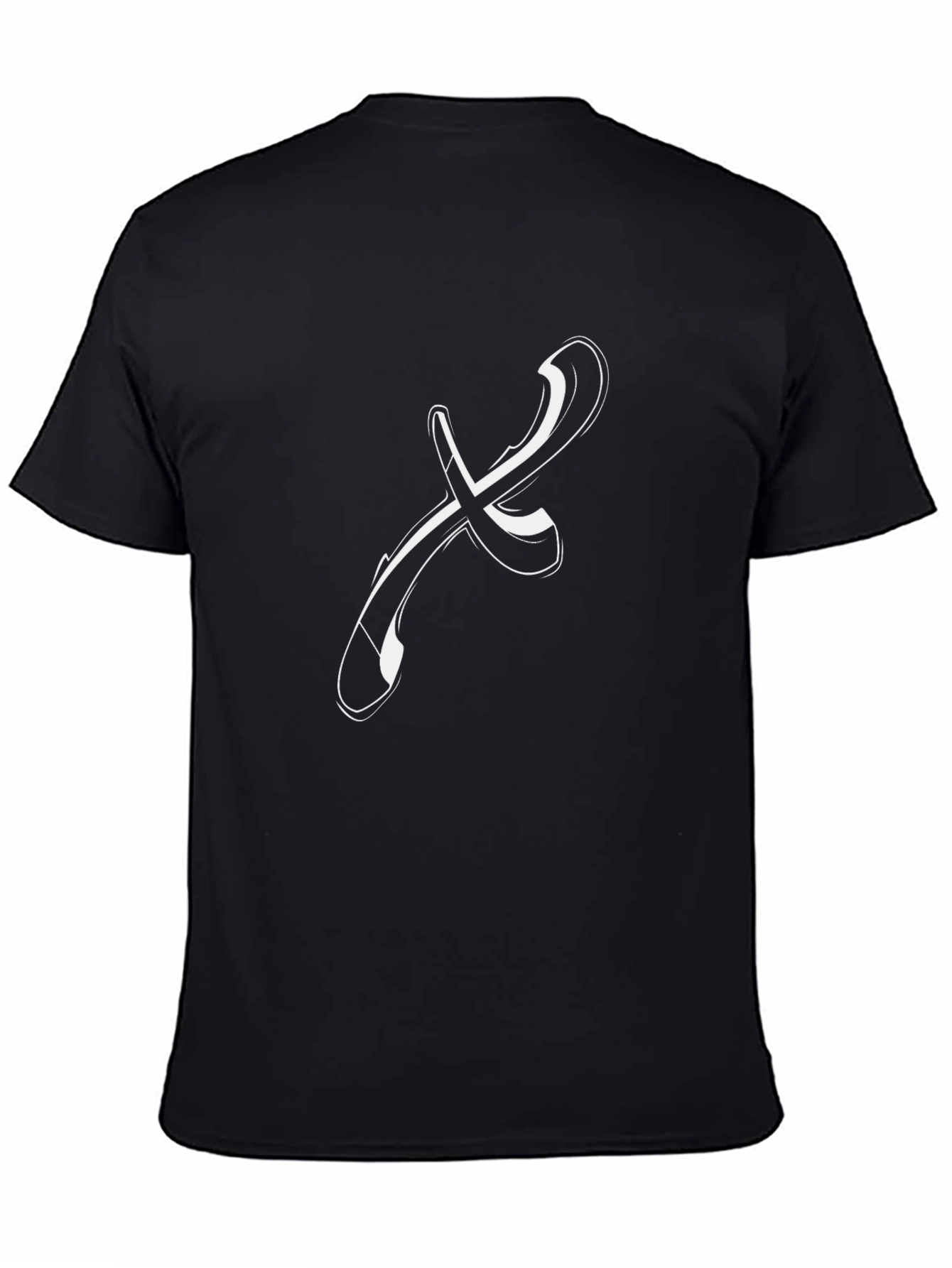 Abstract X Graphic Tee - Stylish Black Cotton T-Shirt