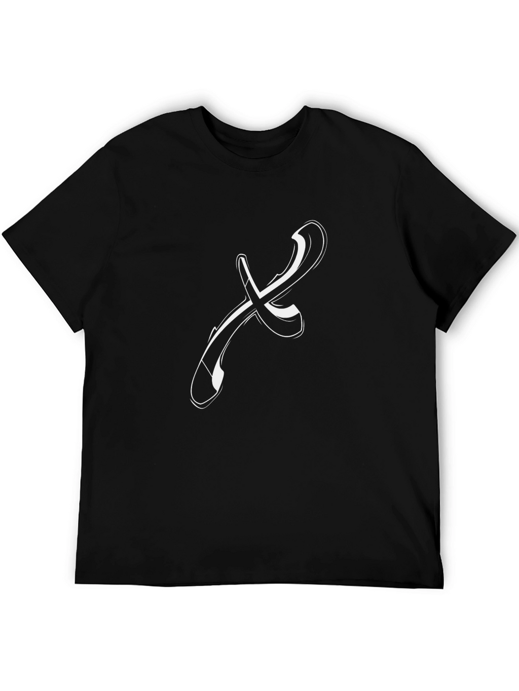 Abstract X Graphic Tee - Stylish Black Cotton T-Shirt