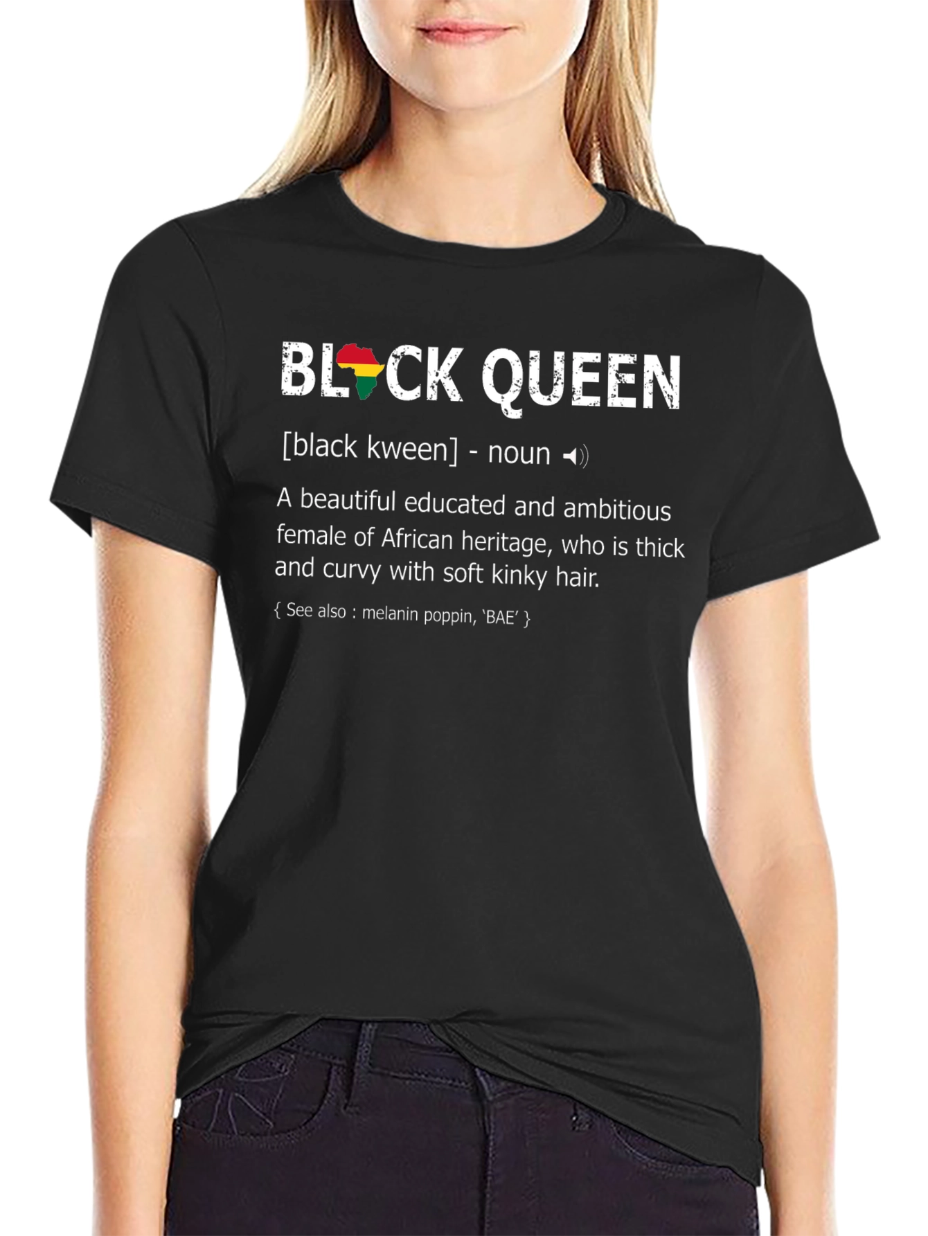 Black Queen Definition Graphic T-Shirt
