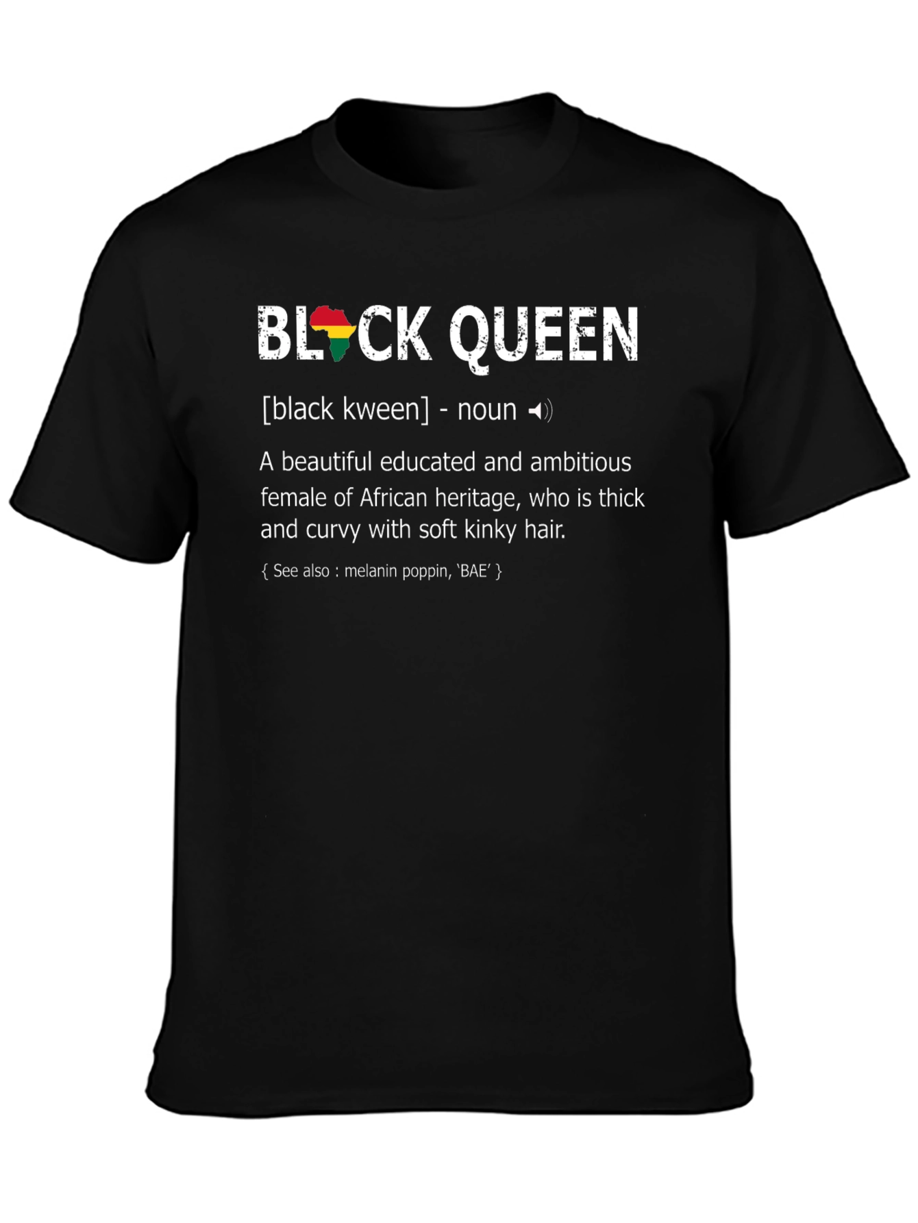 Black Queen Definition Graphic T-Shirt