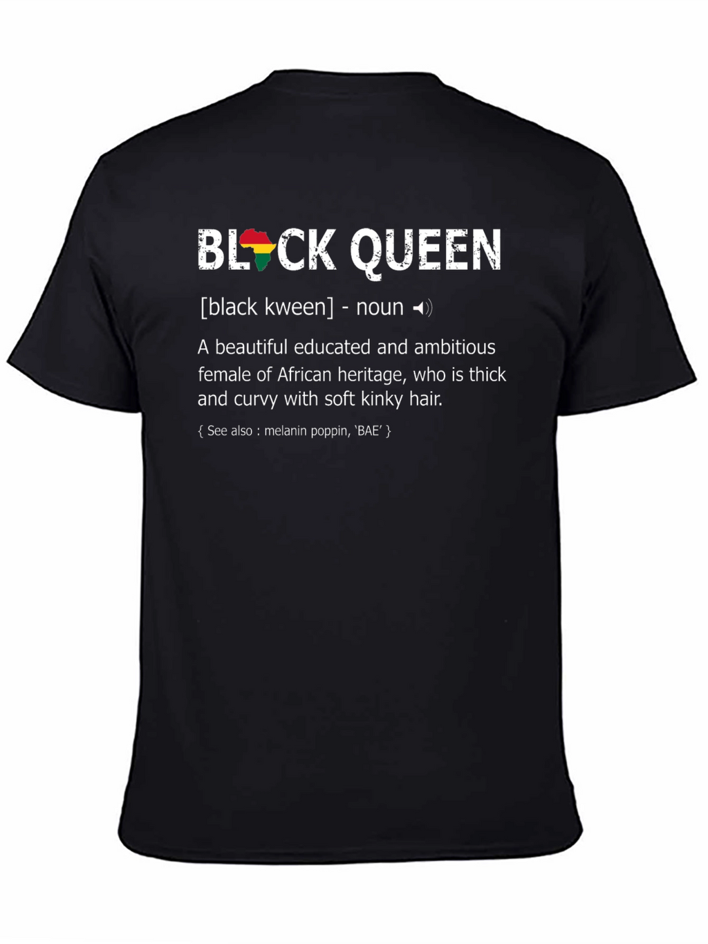 Black Queen Definition Graphic T-Shirt
