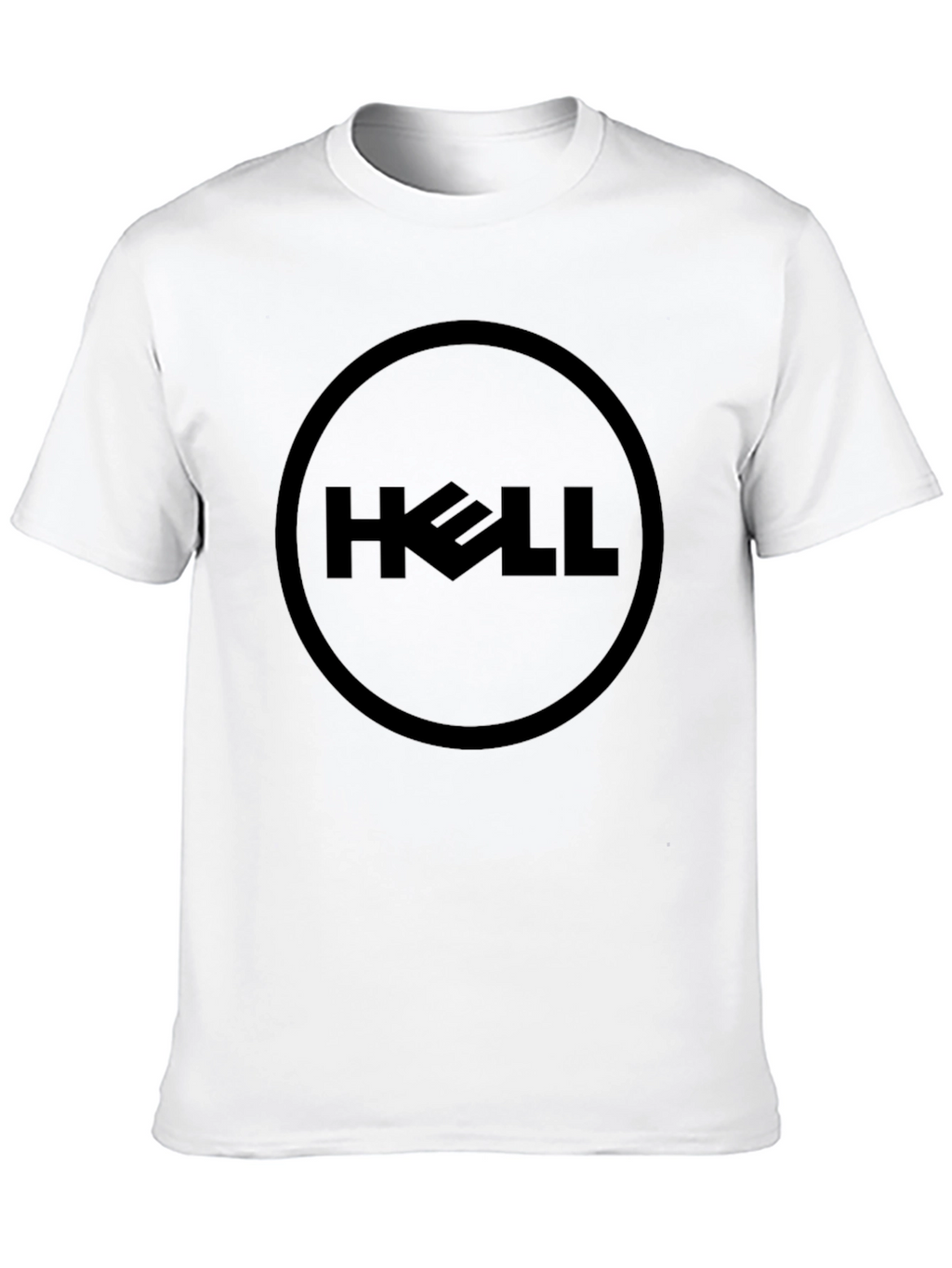 Humorous Black HELL Graphic Tee
