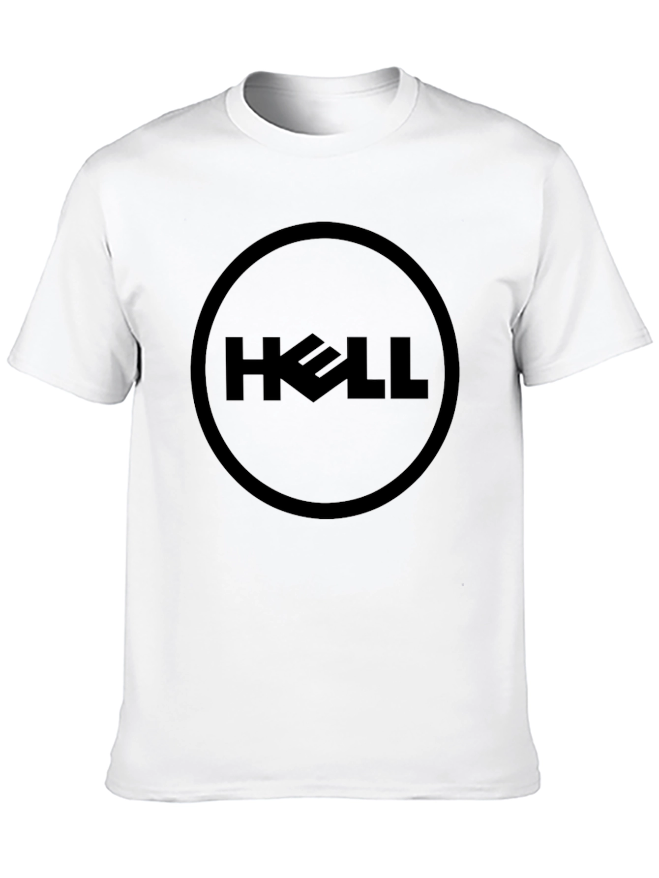 Humorous Black HELL Graphic Tee