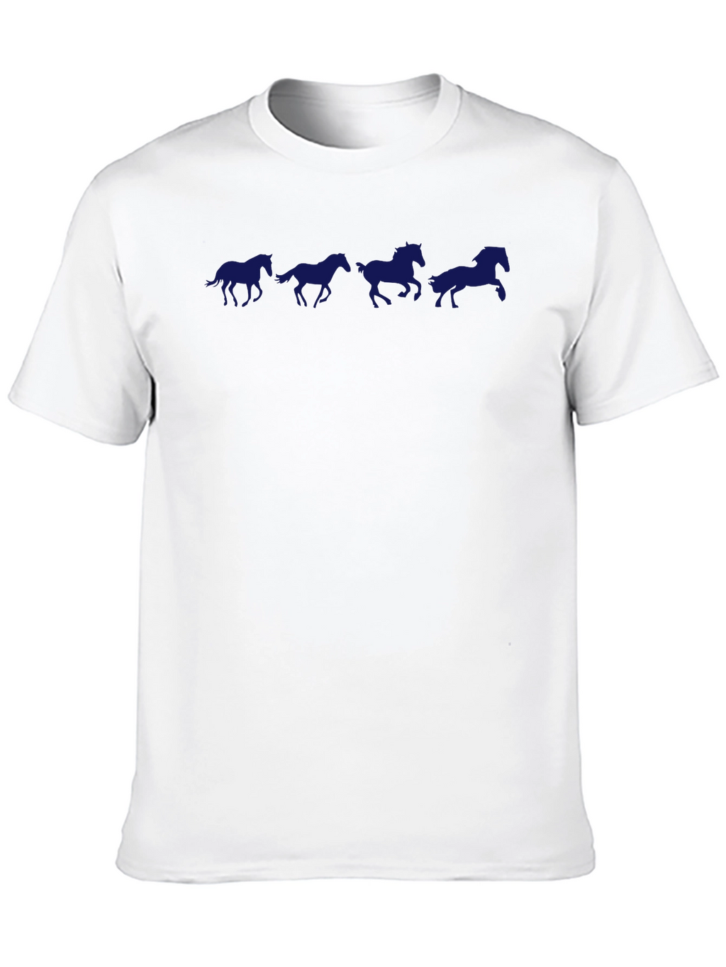 Horse Silhouette Graphic Tee - Black Cotton