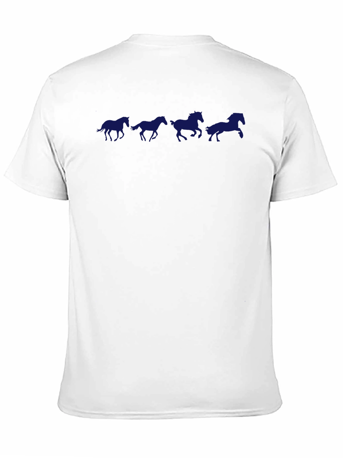 Horse Silhouette Graphic Tee - Black Cotton