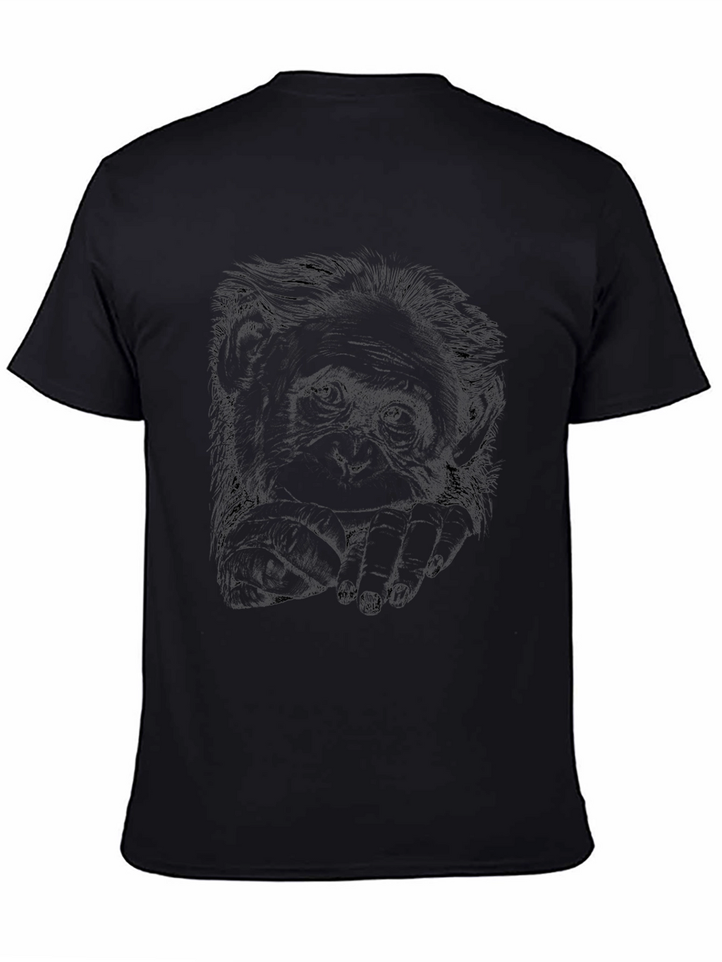 Cool Monkey Graphic Print Black T-Shirt
