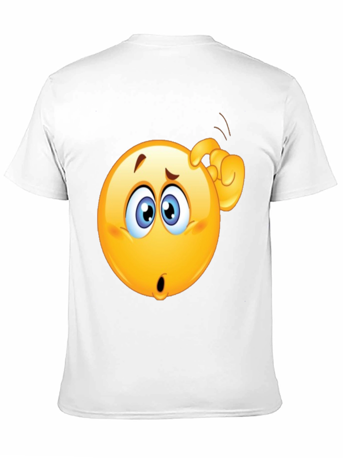Confused Emoji T-Shirt - Black Cotton Tee