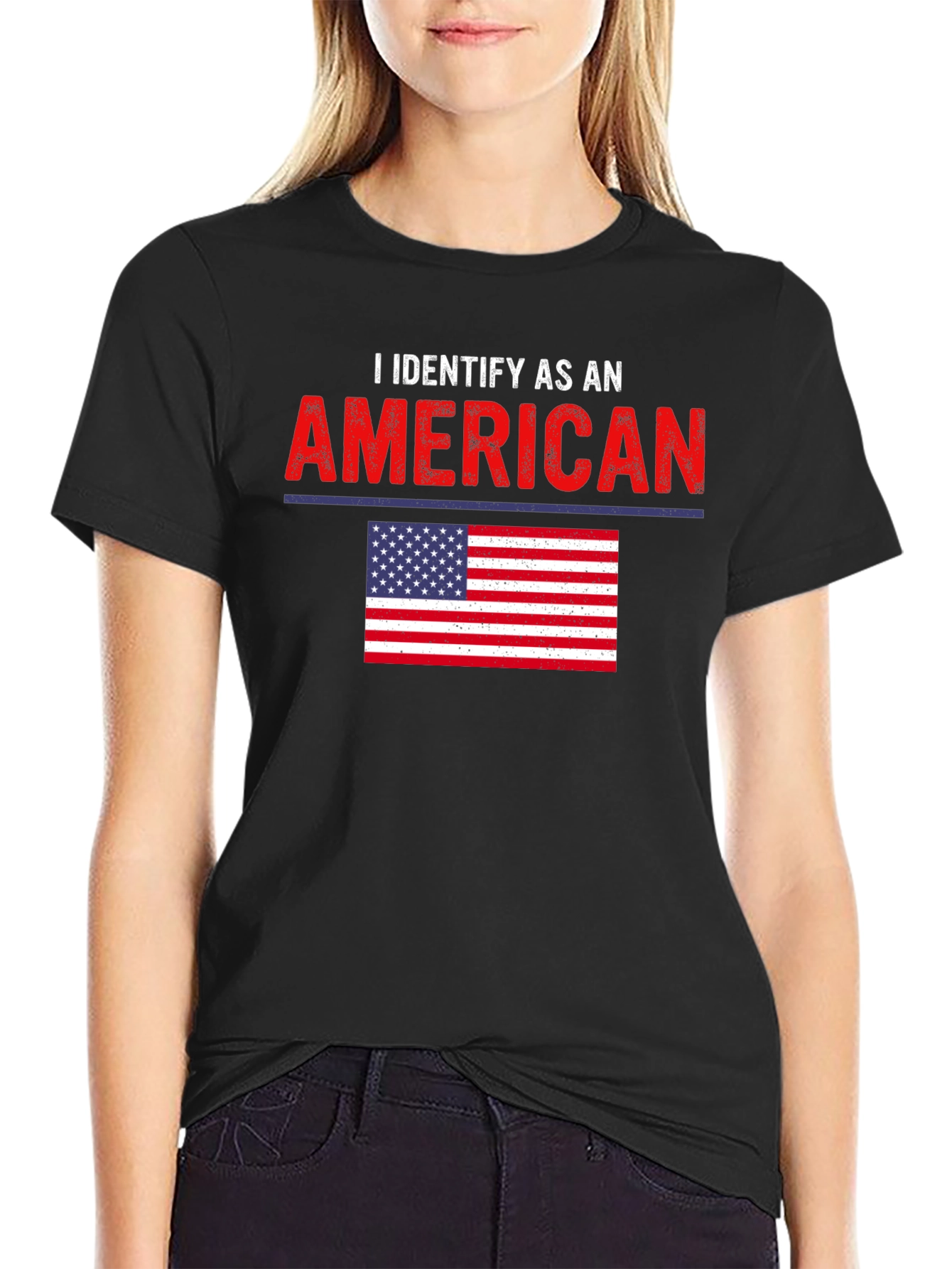 I Identify As An American Patriotic Graphic T-Shirt